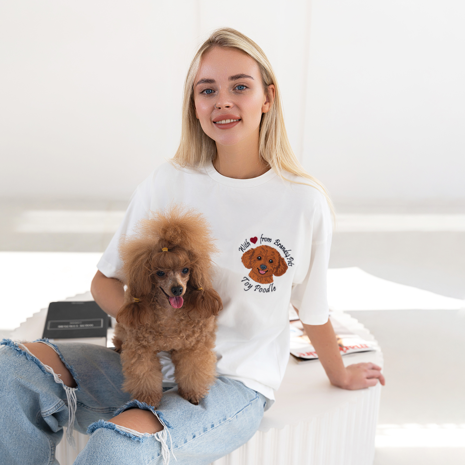 Породный мерч Brands4Pets футболка — той-пудель L
