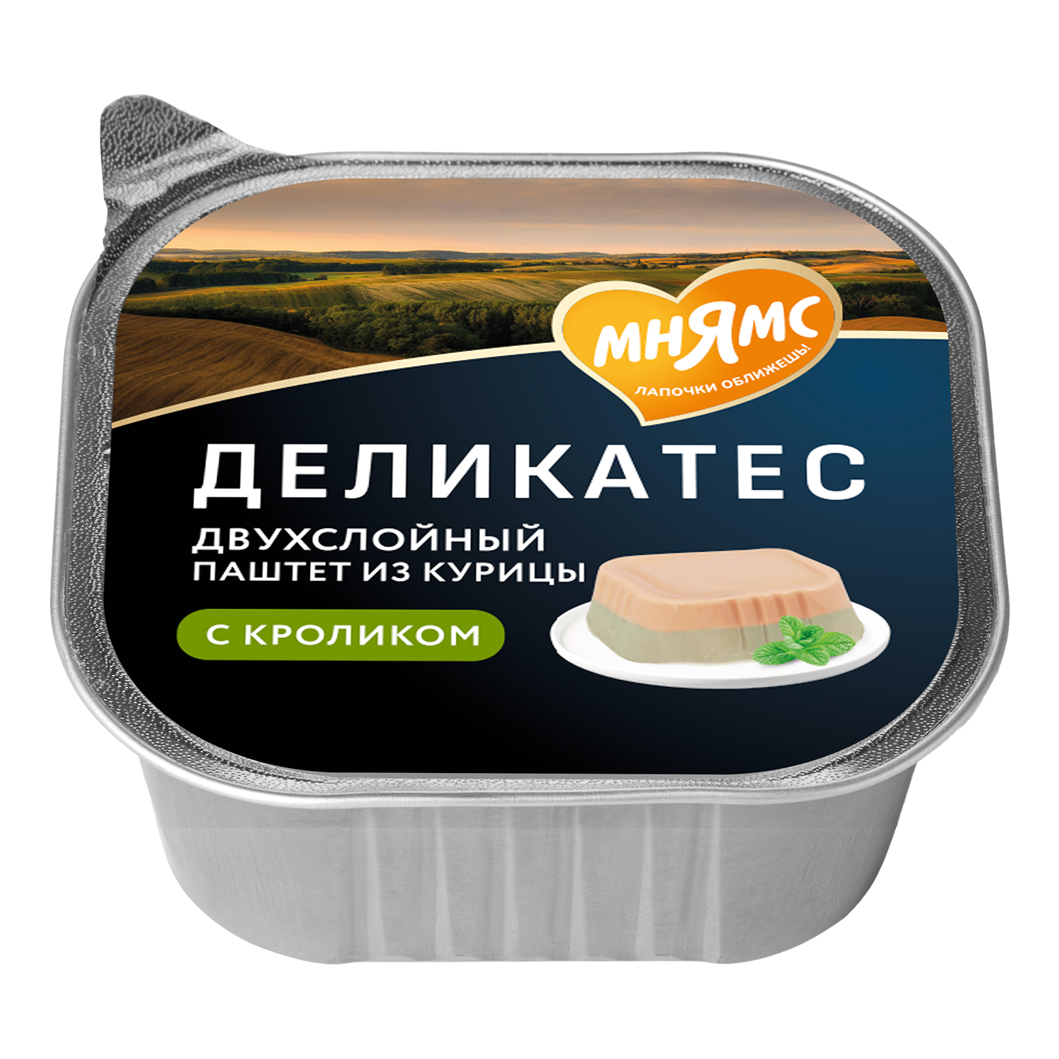 Влажный корм Мнямс Деликатес для взрослых и стерилизованных кошек «Ассорти двухслойных паштетов» 40 г х 6 шт.