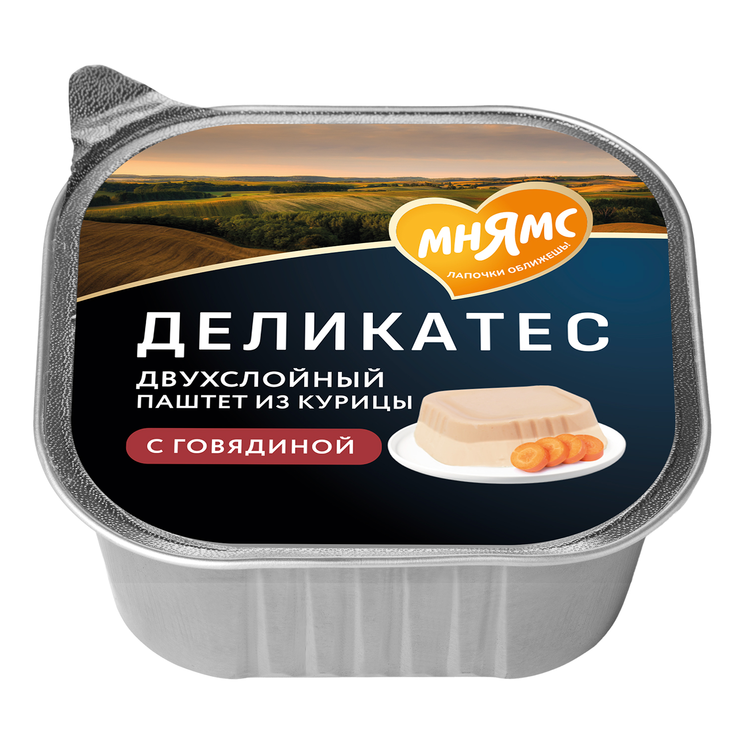 Влажный корм Мнямс Деликатес для взрослых и стерилизованных кошек «Ассорти двухслойных паштетов» 40 г х 6 шт.