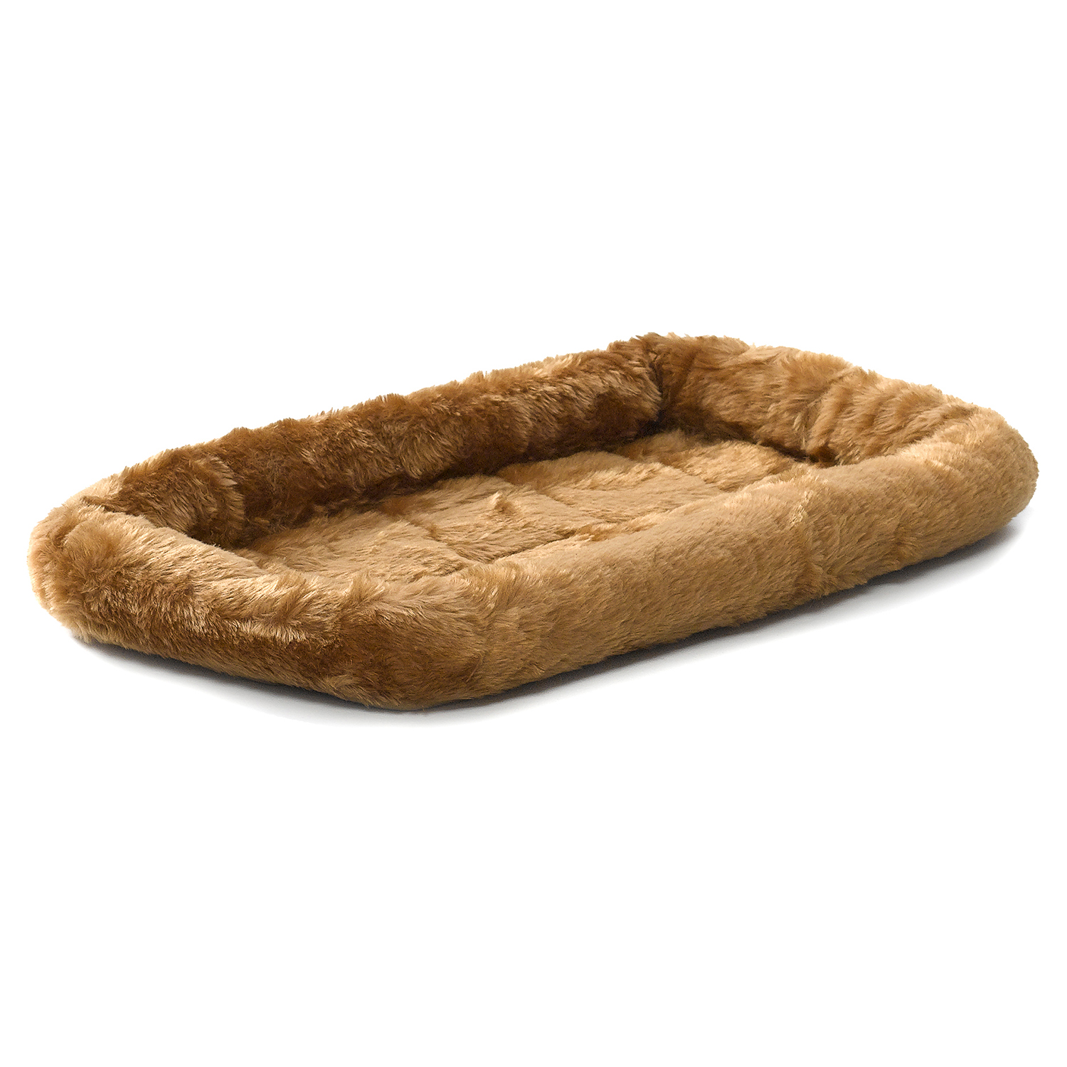 Лежанка MidWest Pet Bed для собак и кошек меховая 55х33 см, коричневая Лежанка MidWest Pet Bed для собак и кошек меховая 55х33 см, коричневая