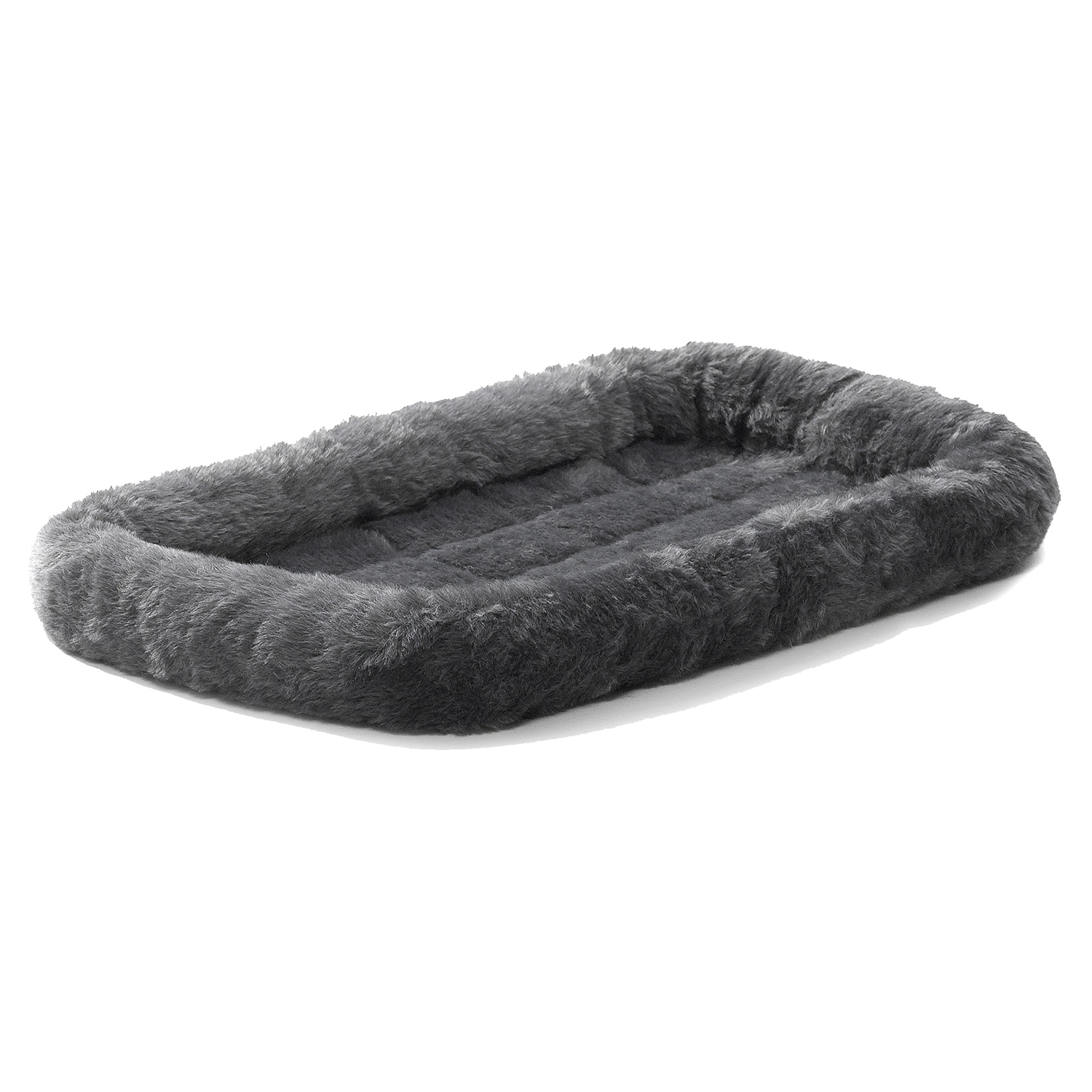Лежанка MidWest Pet Bed для собак и кошек меховая 55х33 см, серая Лежанка MidWest Pet Bed для собак и кошек меховая 55х33 см, серая