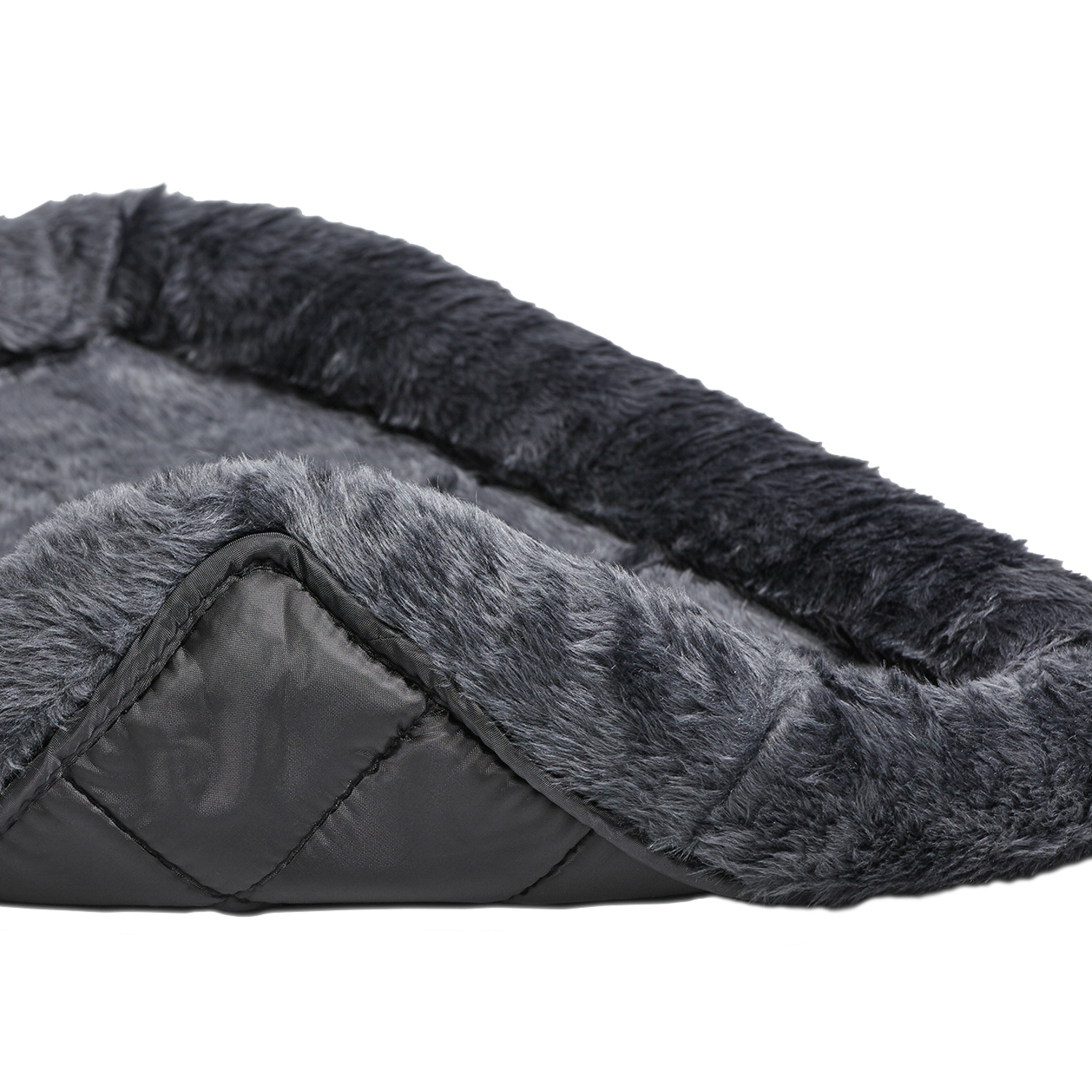 Лежанка MidWest Pet Bed для собак и кошек меховая 55х33 см, серая