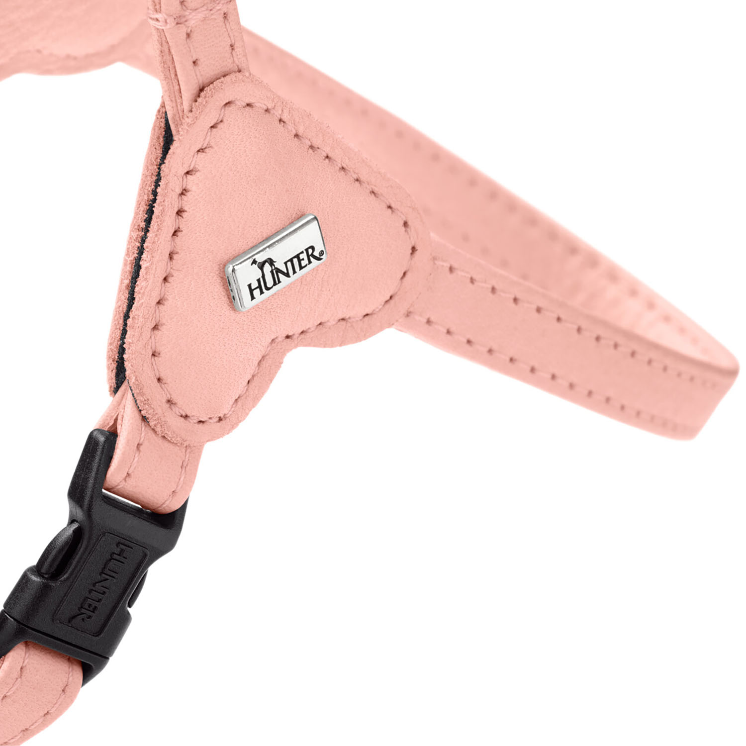 Hunter шлейка для собак Soho Mini XXS-XS (26-31 см), натуральная кожа, розовая