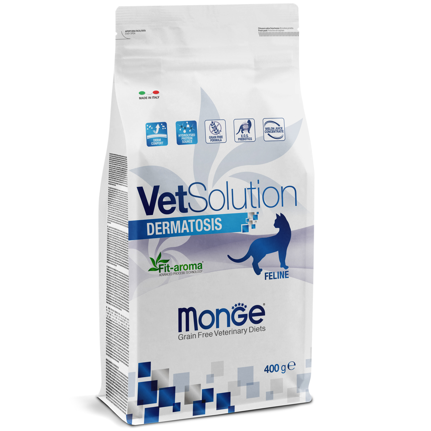 Ветеринарная диета Monge VetSolution Cat Dermatosis Дерматозис для кошек при заболеваниях кожи 400 г