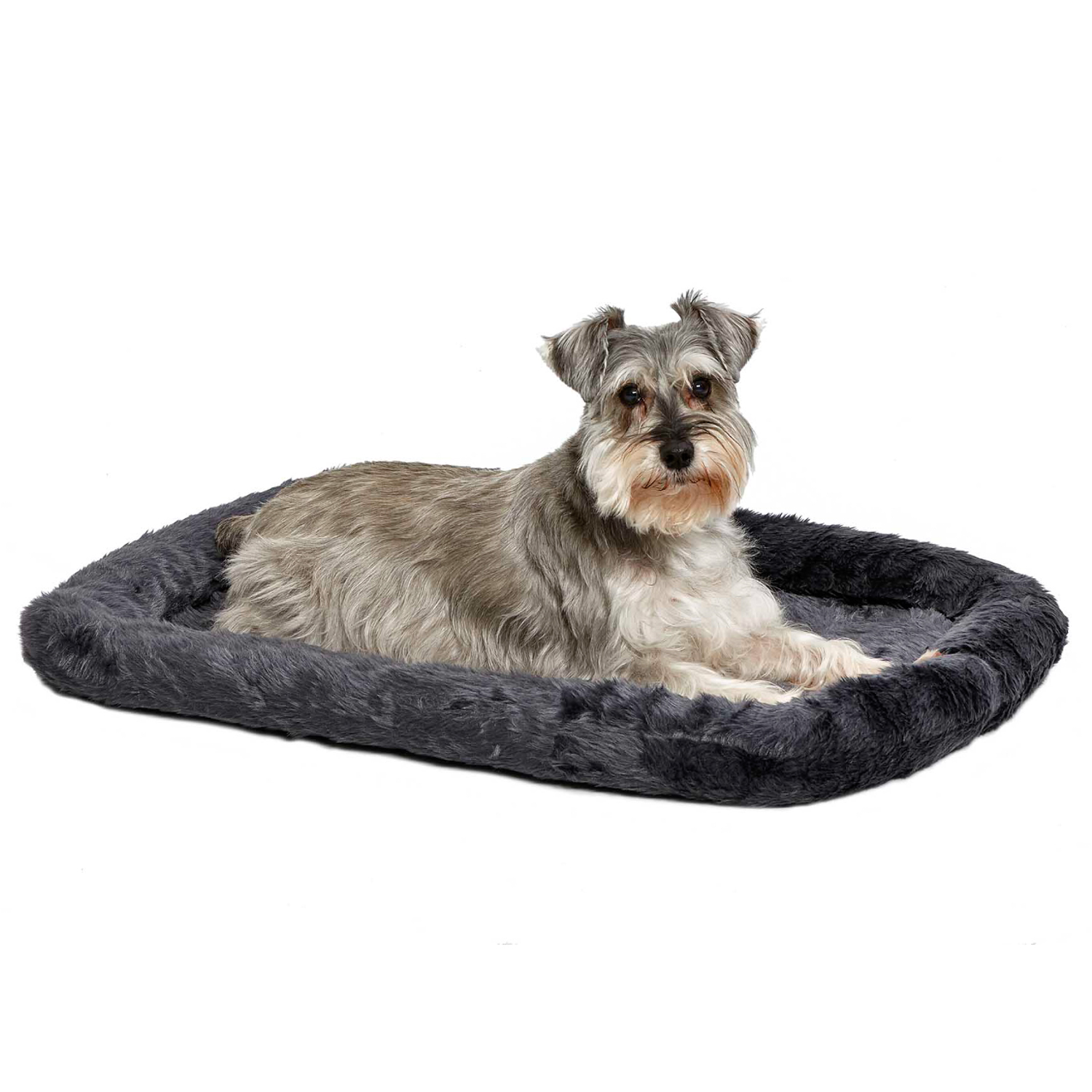 Лежанка MidWest Pet Bed для собак и кошек меховая 61х46 см, серая