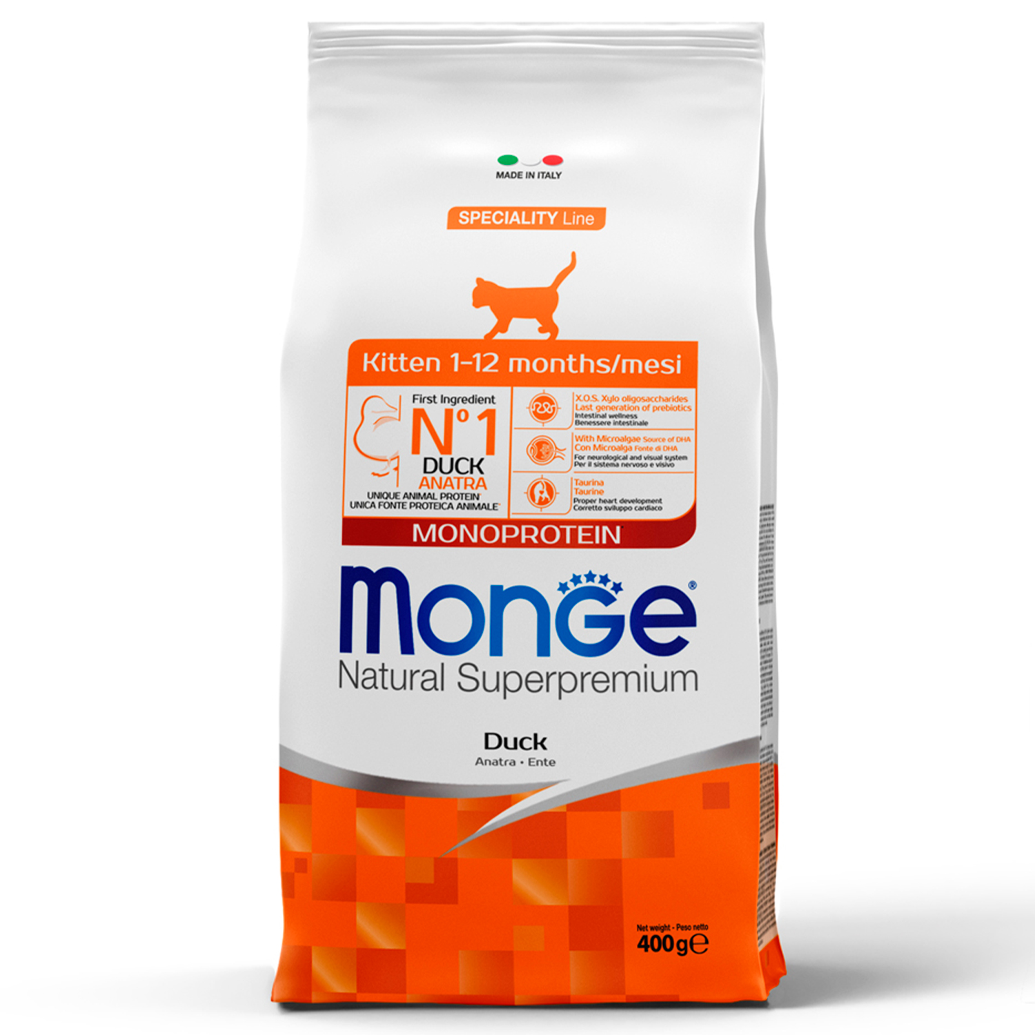 Monge Cat Monoprotein корм для котят с уткой 400 г