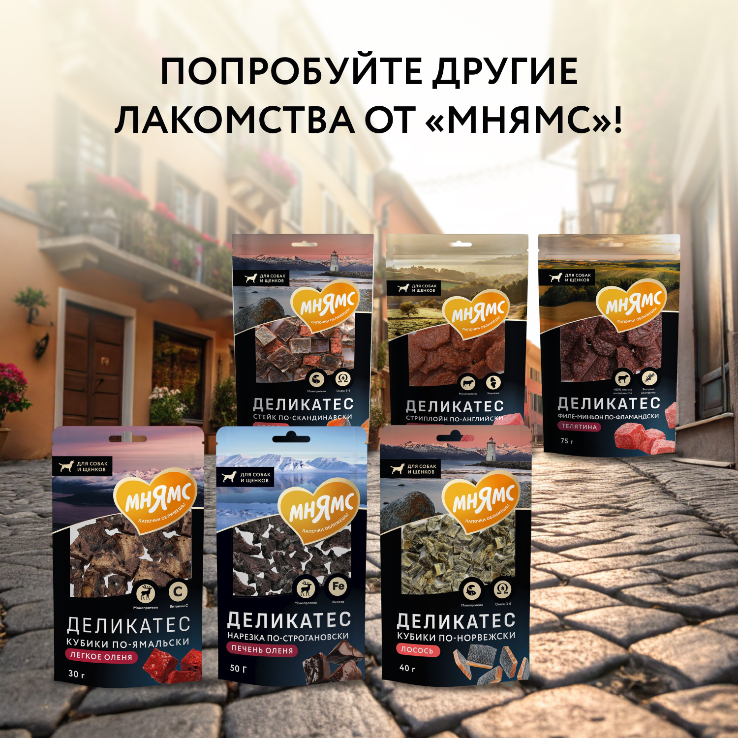 Лакомство Мнямс Деликатес Пармская косточка для собак размер S 35 г