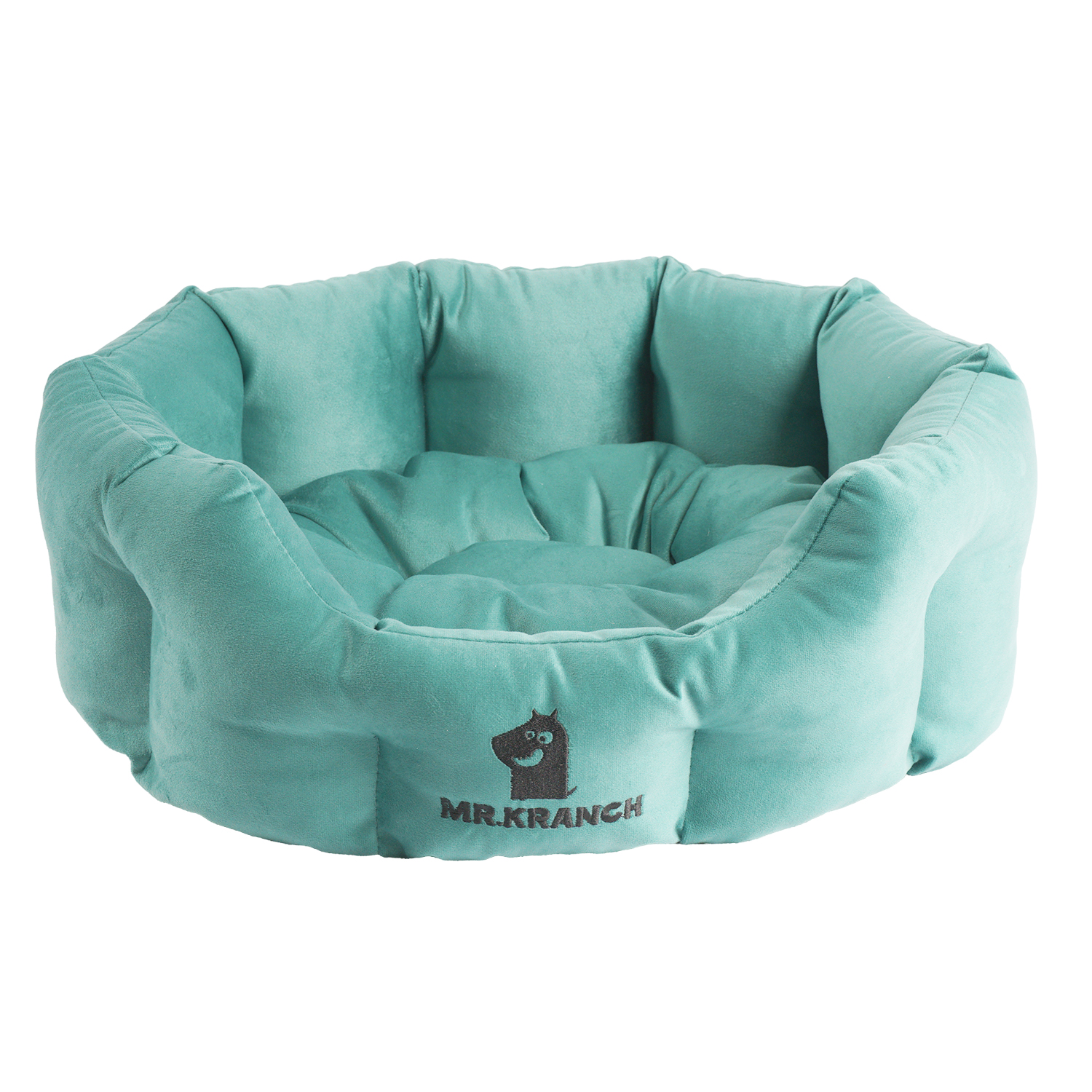 Лежанка Mr.Kranch HoReCa для собак круглая размер 50х40х20см изумрудная