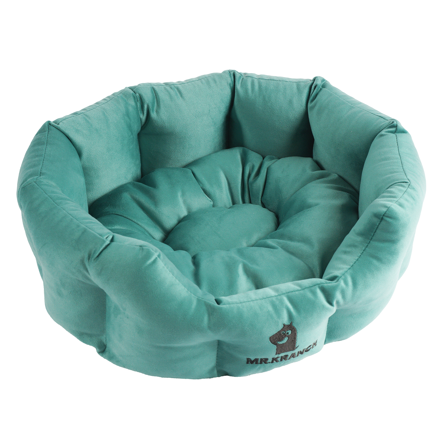 Лежанка Mr.Kranch HoReCa для собак круглая размер 50х40х20см изумрудная