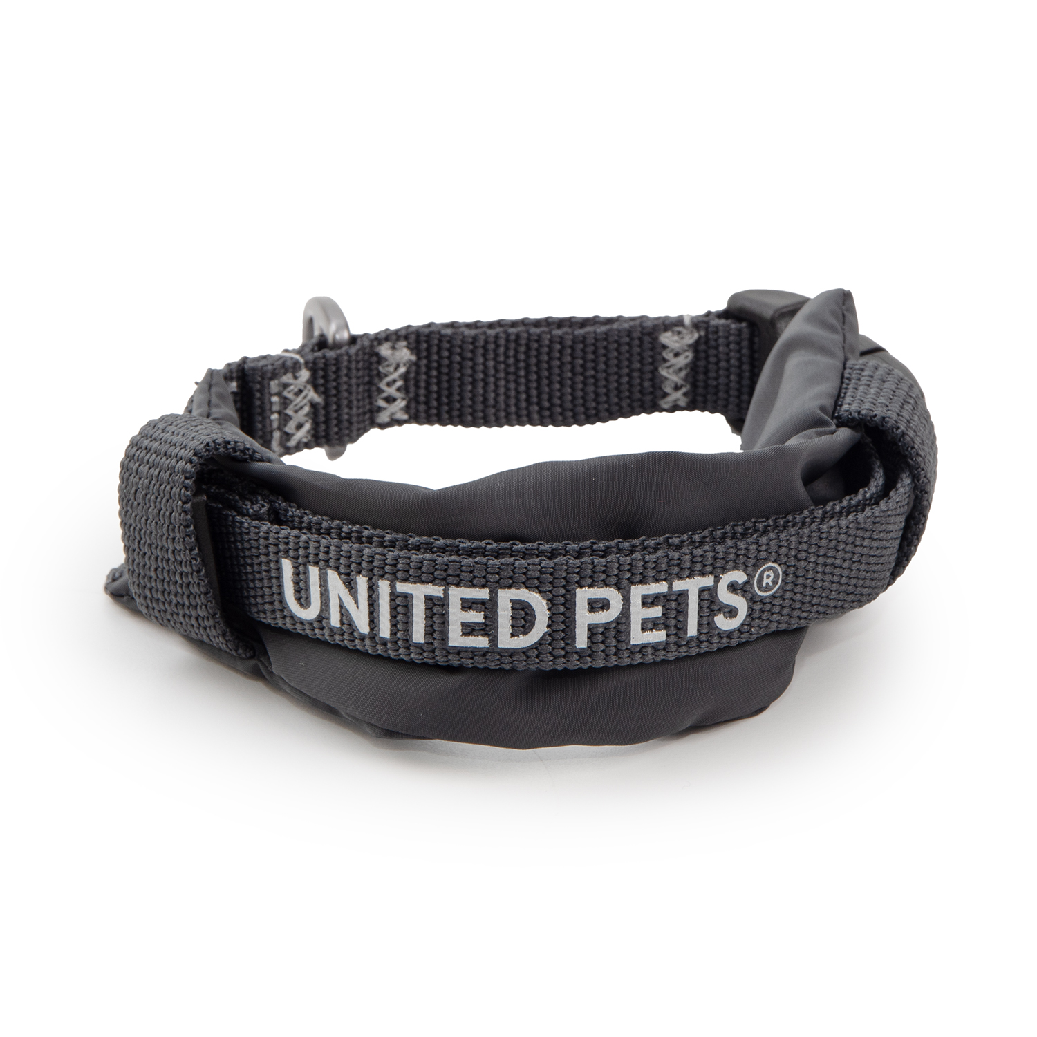 Ошейник United Pets с мягкой подкладкой для собак Citylife M 20 x 35-50 см черный