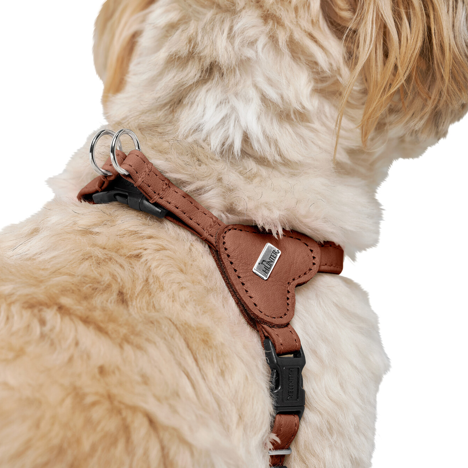Hunter шлейка для собак Soho Mini XS (30-39 см), натуральная кожа, коричневая