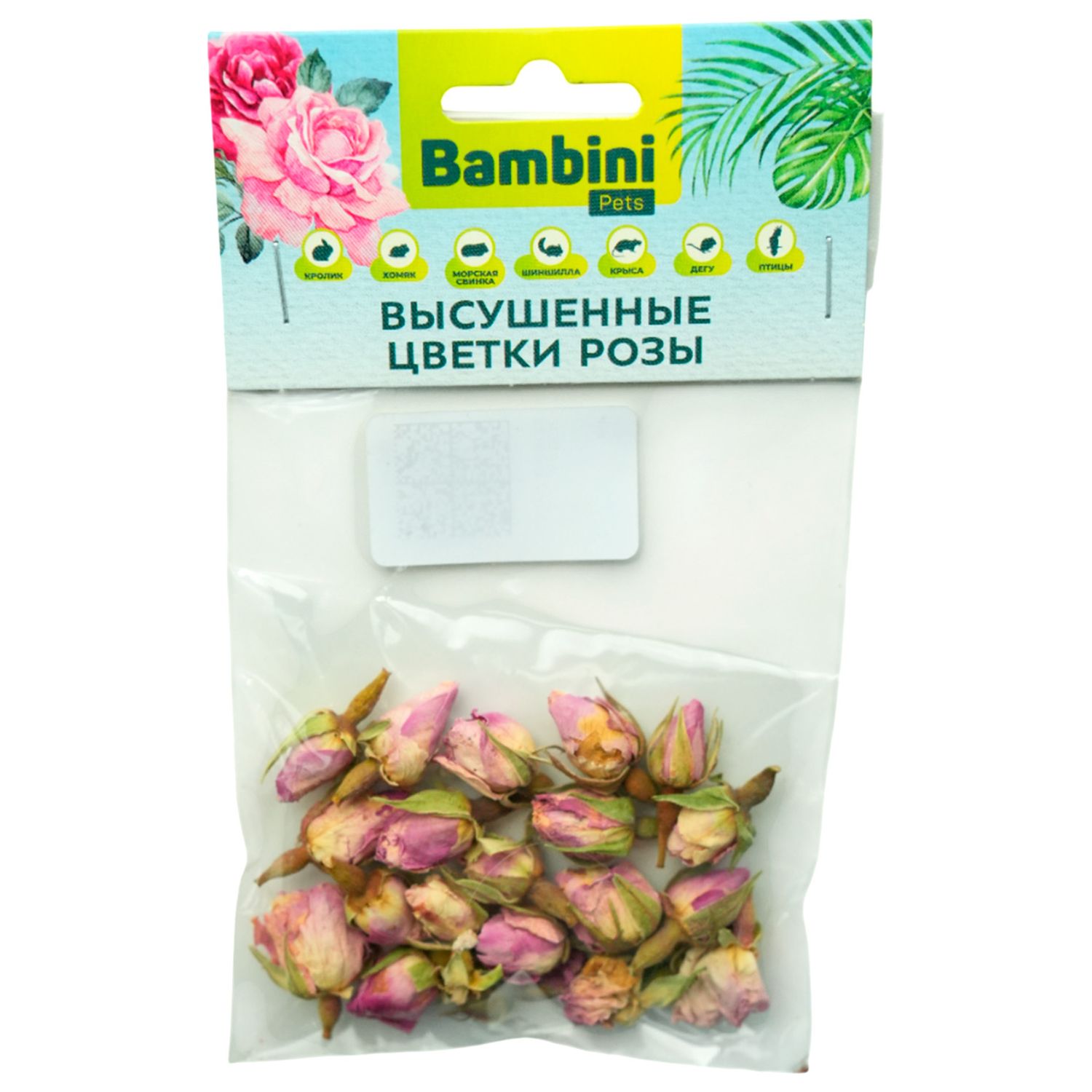 Лакомство Bambini Pets высушенные цветы розы для грызунов и кроликов, 10 г. Лакомство Bambini Pets высушенные цветы розы для грызунов и кроликов, 10 г.