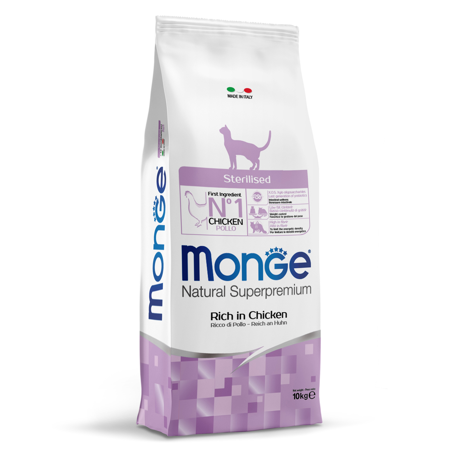 Сухой корм Monge Cat Daily Line Sterilised для стерилизованных кошек, из курицы 10 кг