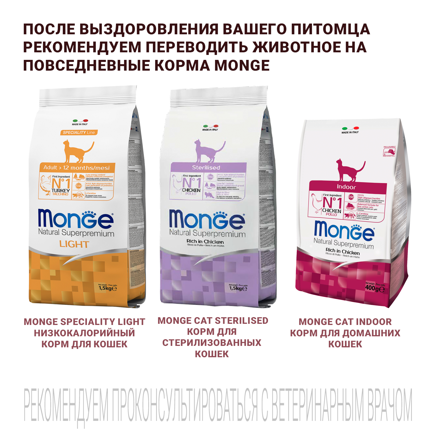 Ветеринарная диета Monge VetSolution Cat Hepatic Гепатик для кошек при заболеваниях печени 400 г