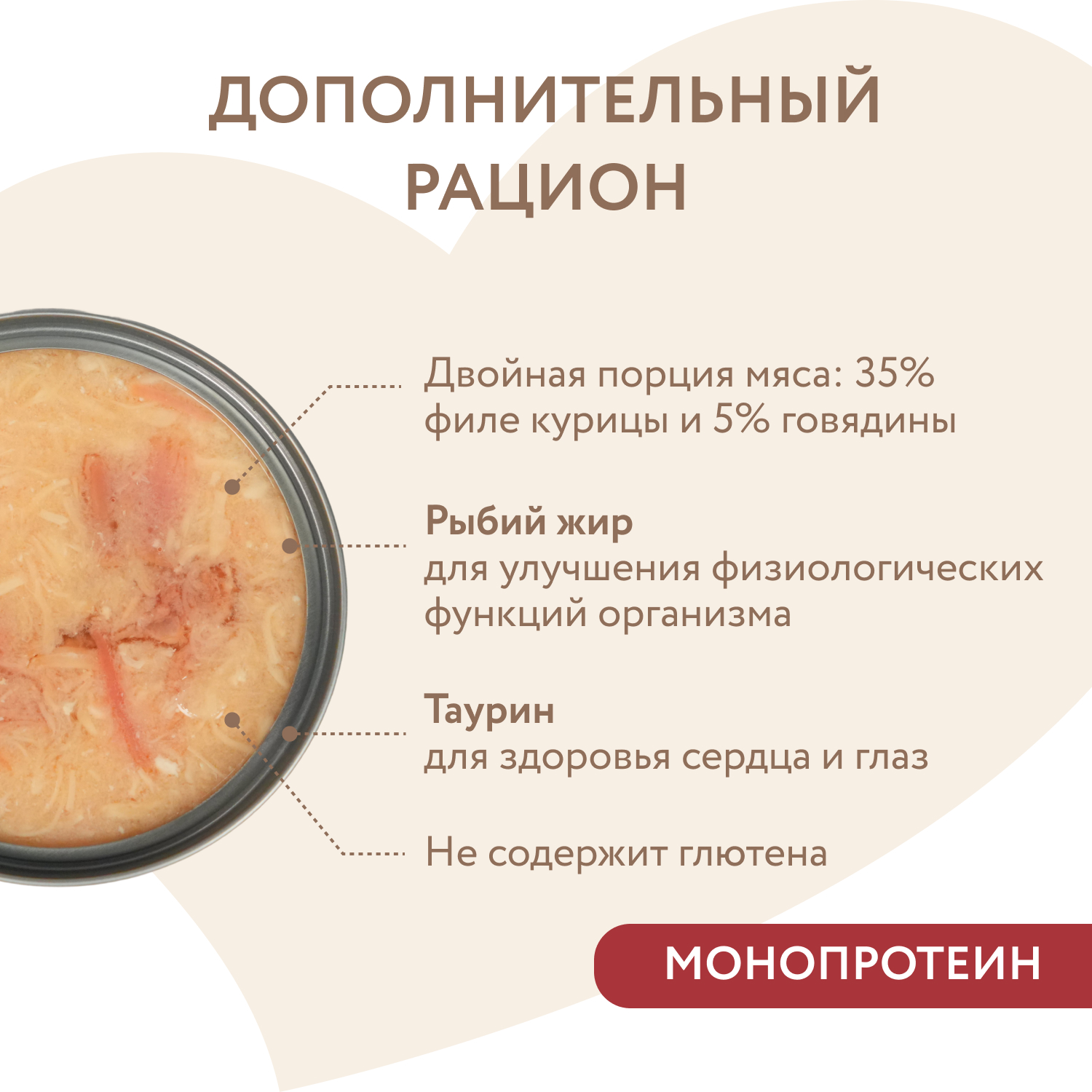 Влажный дополнительный корм Мнямс На каждый день для кошек и котят старше 6 месяцев "курица с говядиной в нежном желе" 80 г