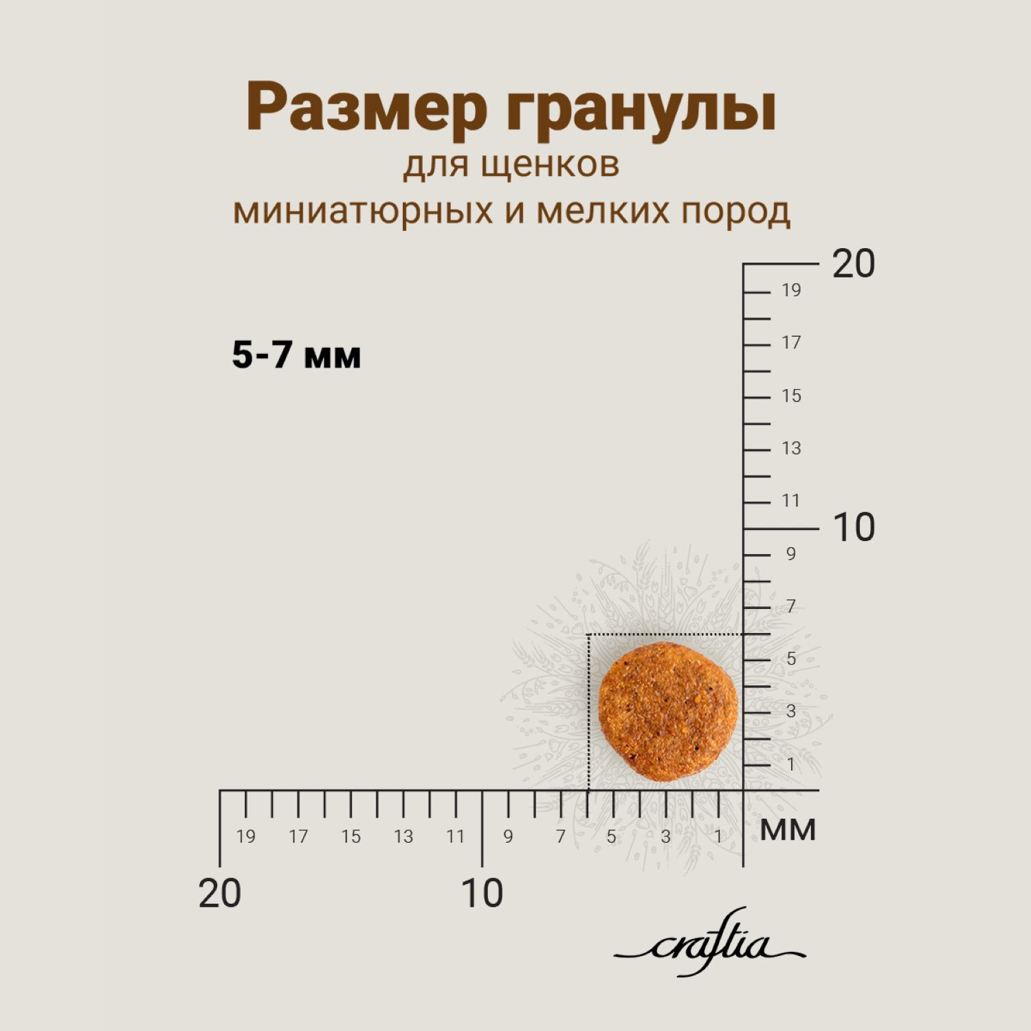 Сухой корм CRAFTIA NATURA для щенков миниатюрных и мелких пород из утки с фазаном 640 г