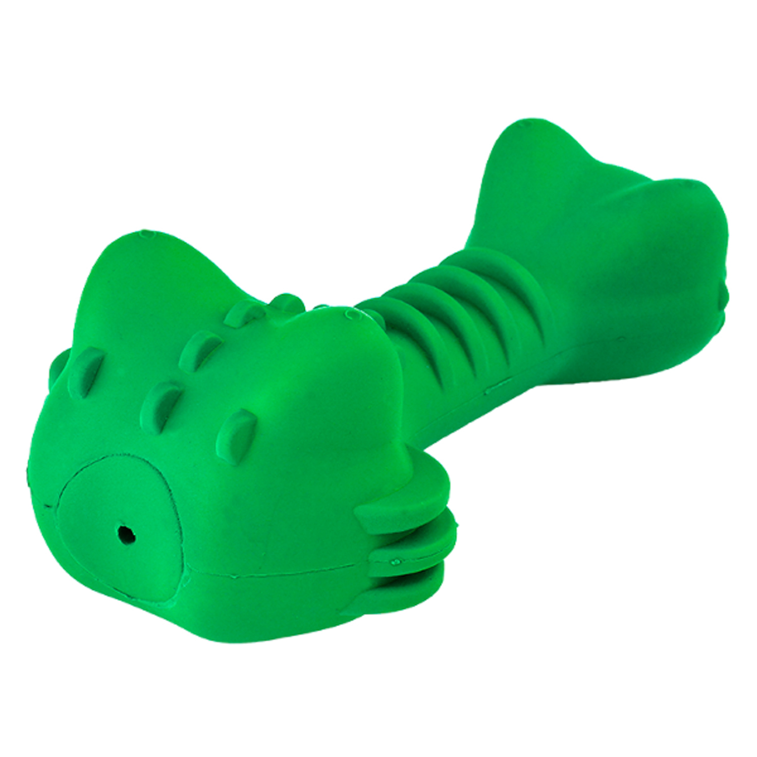 Игрушка Mr.Kranch для собак Крокодил с пищалкой 18 см зеленая с ароматом курицы