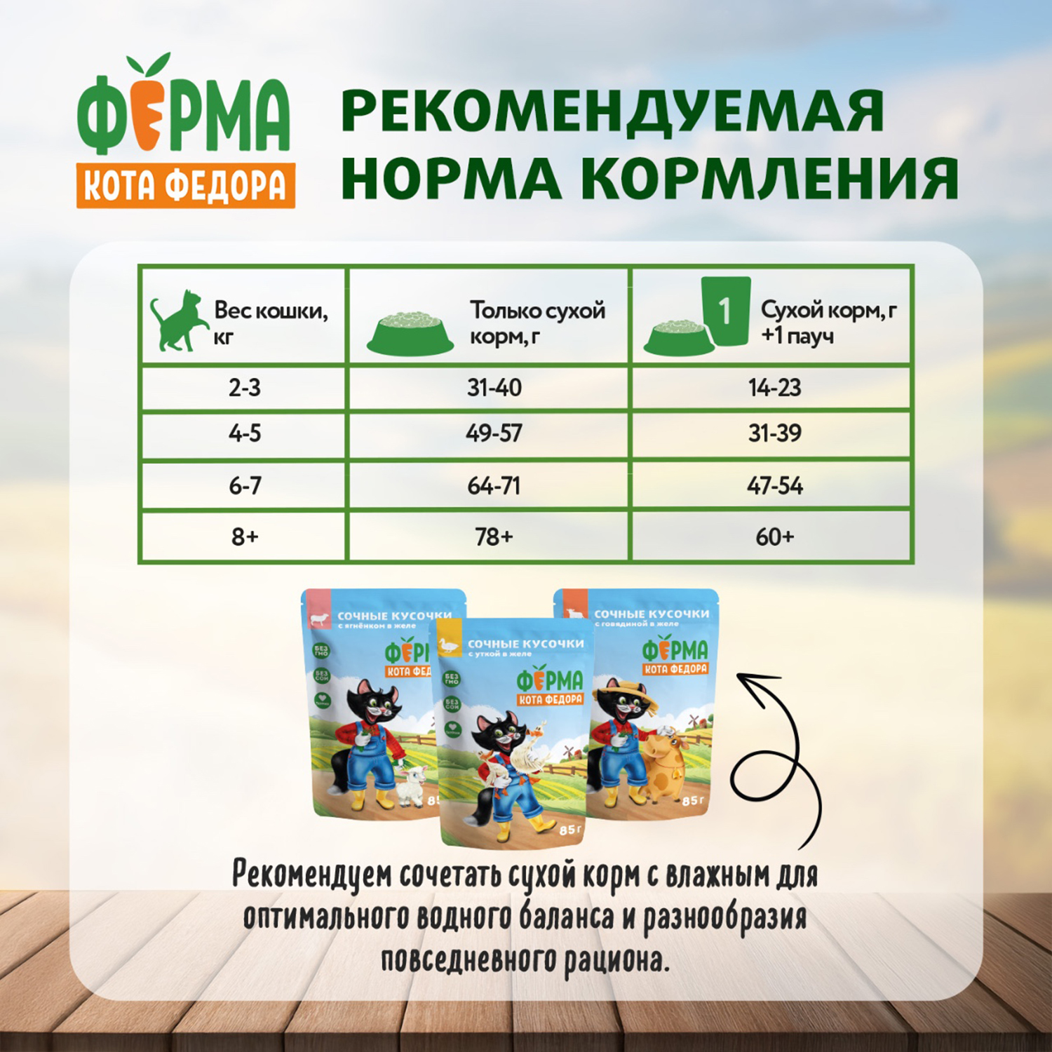 Сухой корм Ферма кота Федора для взрослых кошек с курицей 650 г