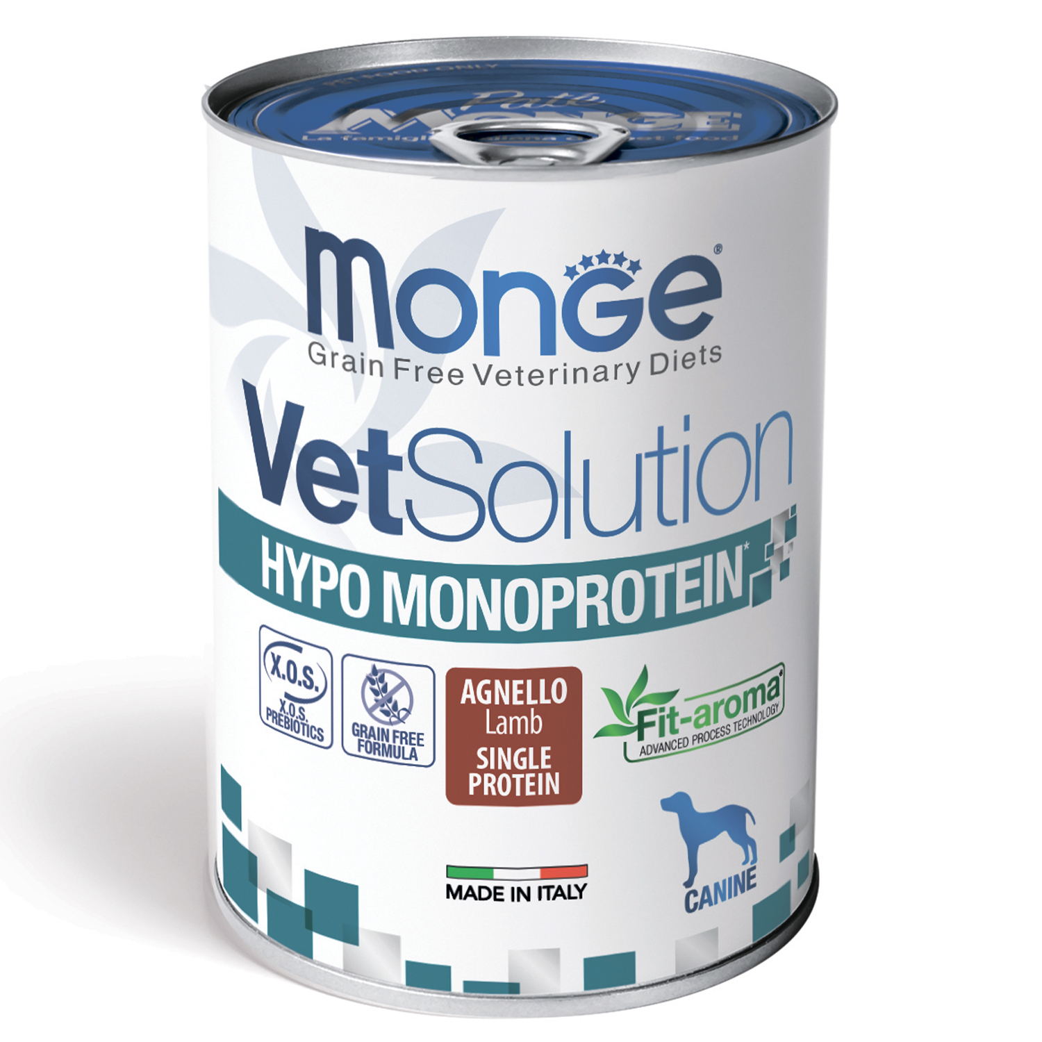 Ветеринарная диета Monge VetSolution Dog Hypo Monoprotein LAMB Гипо монопротеин с ягнёнком для собак для снижения реакции пищевой непереносимости 400г