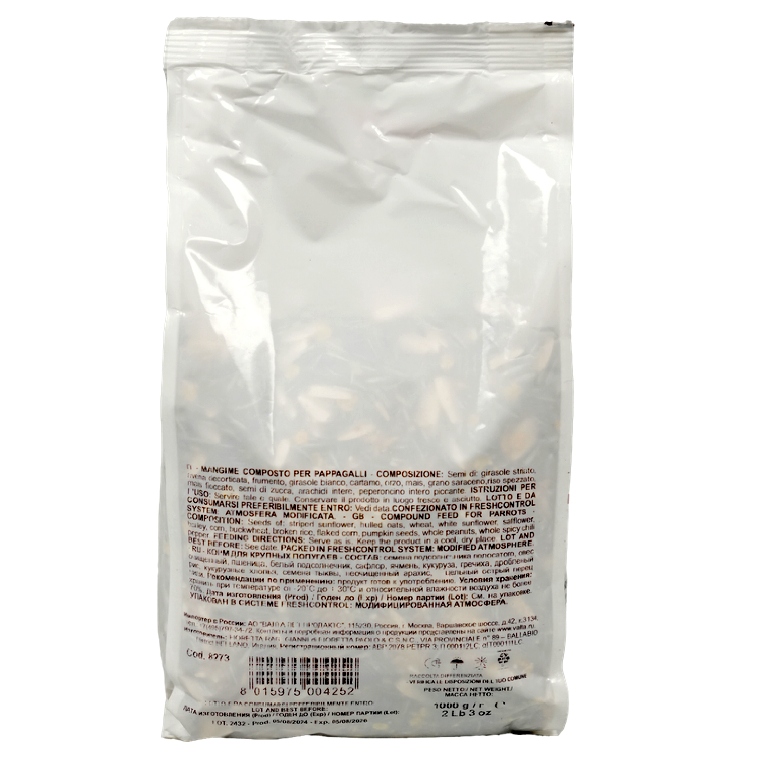 FIORY корм для крупных попугаев Pet Paradise 1 кг