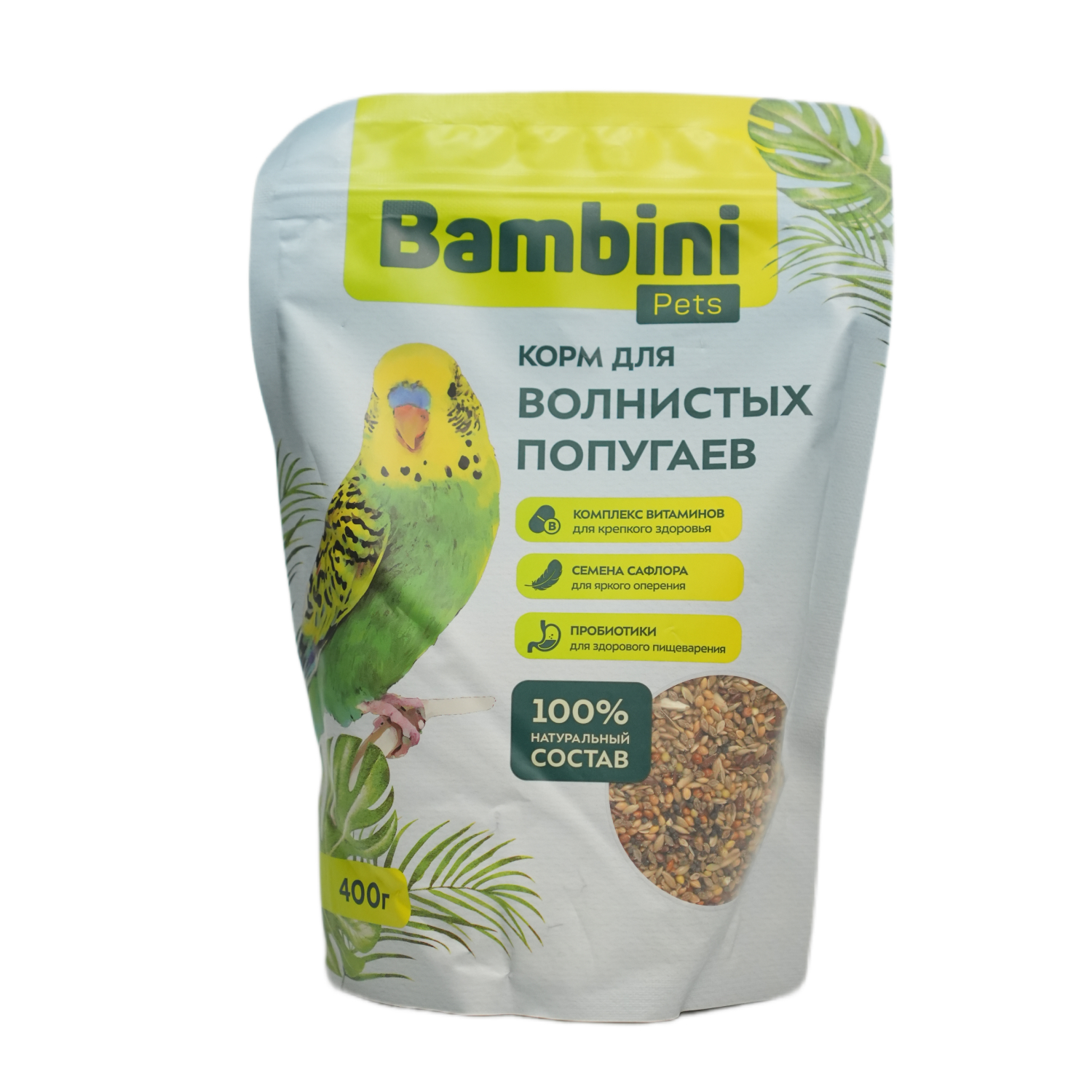 Корм Bambini Pets для волнистых попугайчиков, 400 г