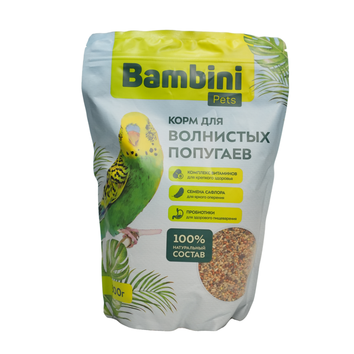 Корм Bambini Pets для волнистых попугайчиков, 800 г