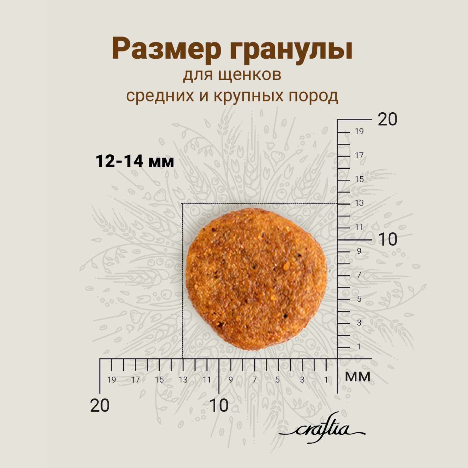 Сухой корм CRAFTIA NATURA для щенков средних и крупных пород из курицы и индейки 2 кг
