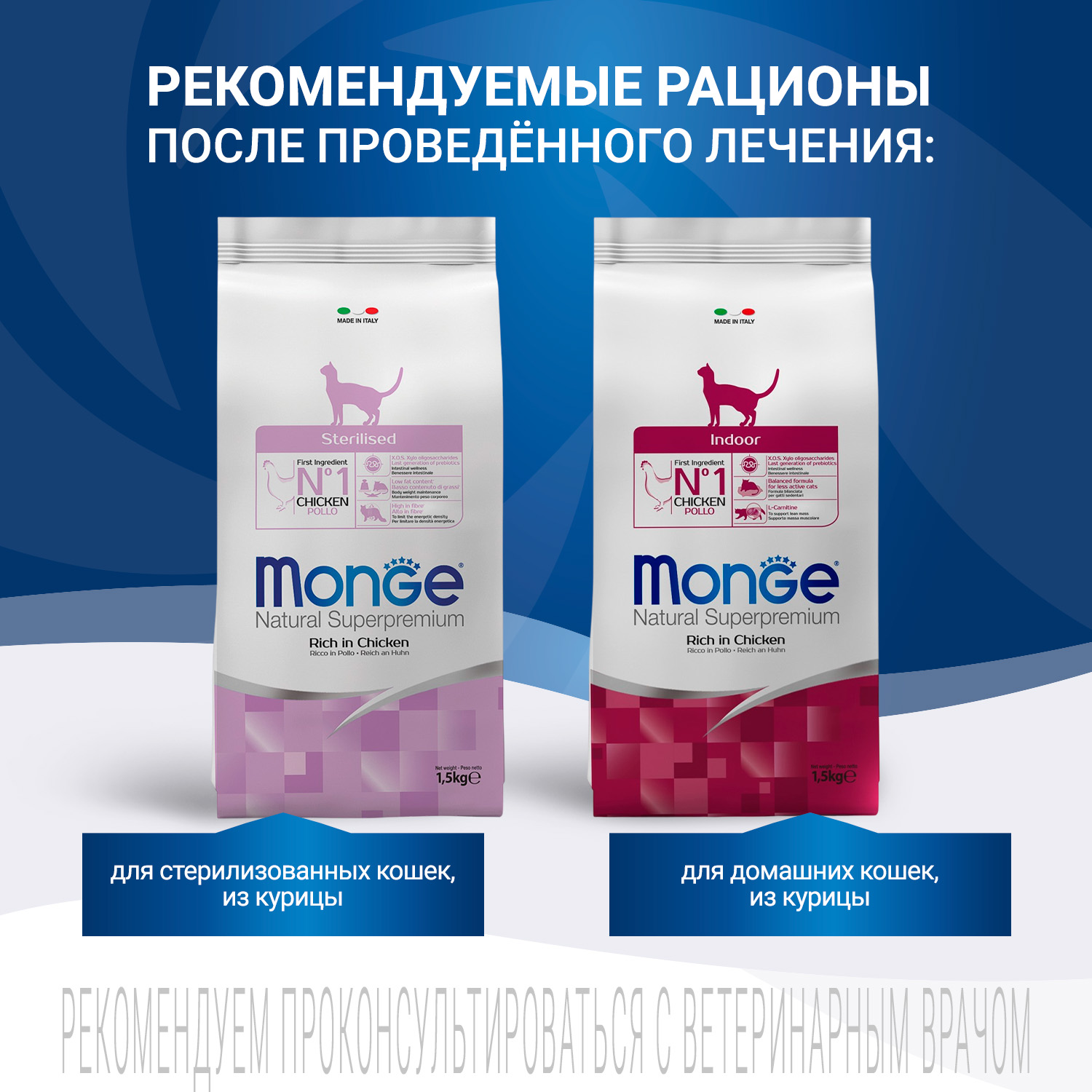 Диетический корм Monge VetSolution Cat Obesity Обесити для кошек при избыточном весе 400 г