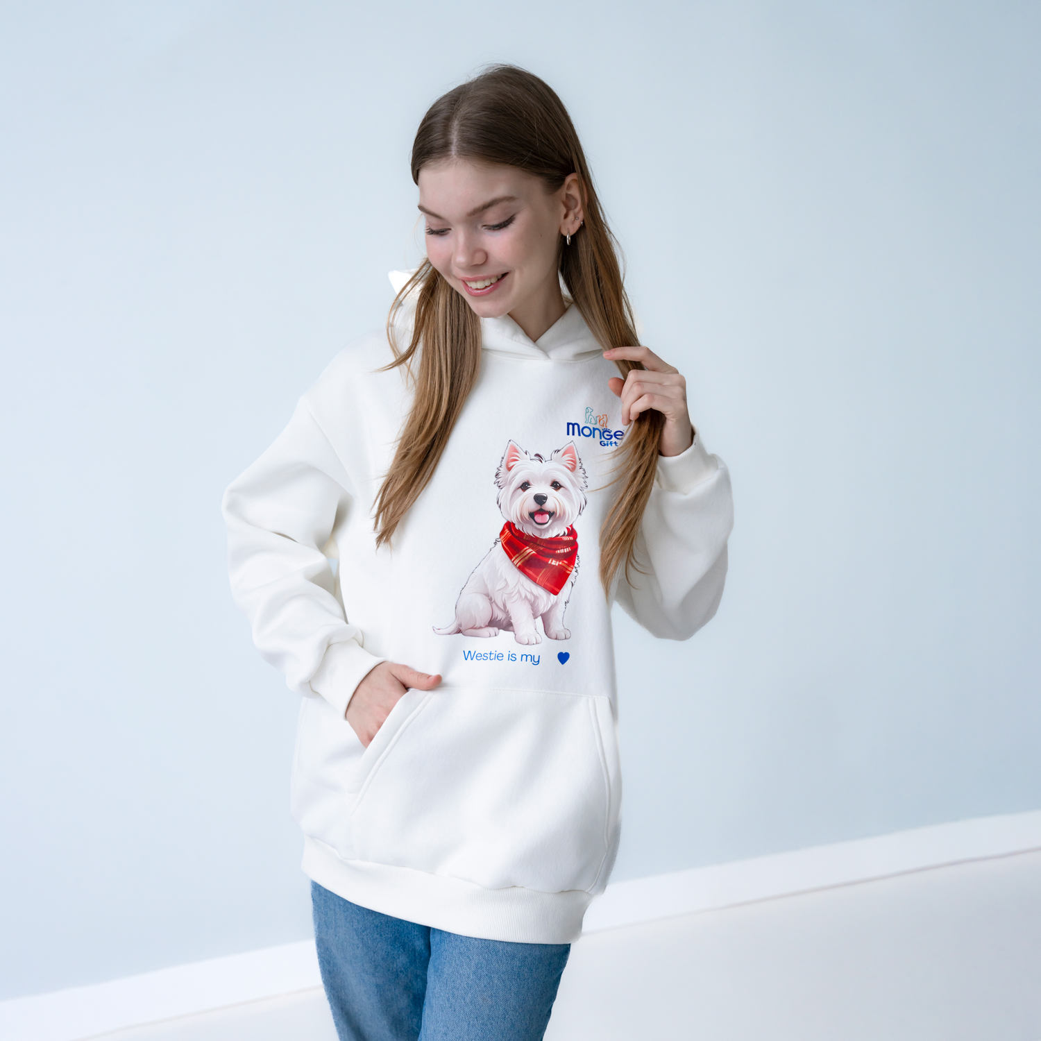 Худи AVALON вестхайленд / сливочно белый Monge Gift XL