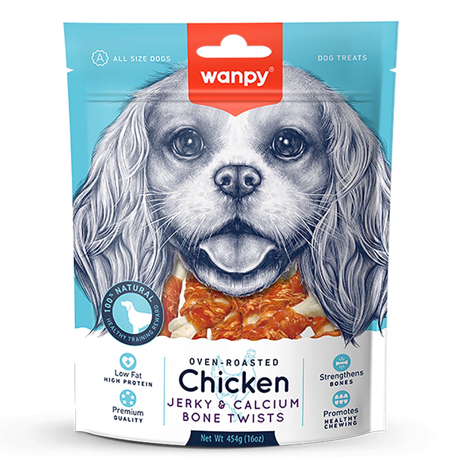 Wanpy Dog Лакомство для собак «Косточки из курицы» 100 г