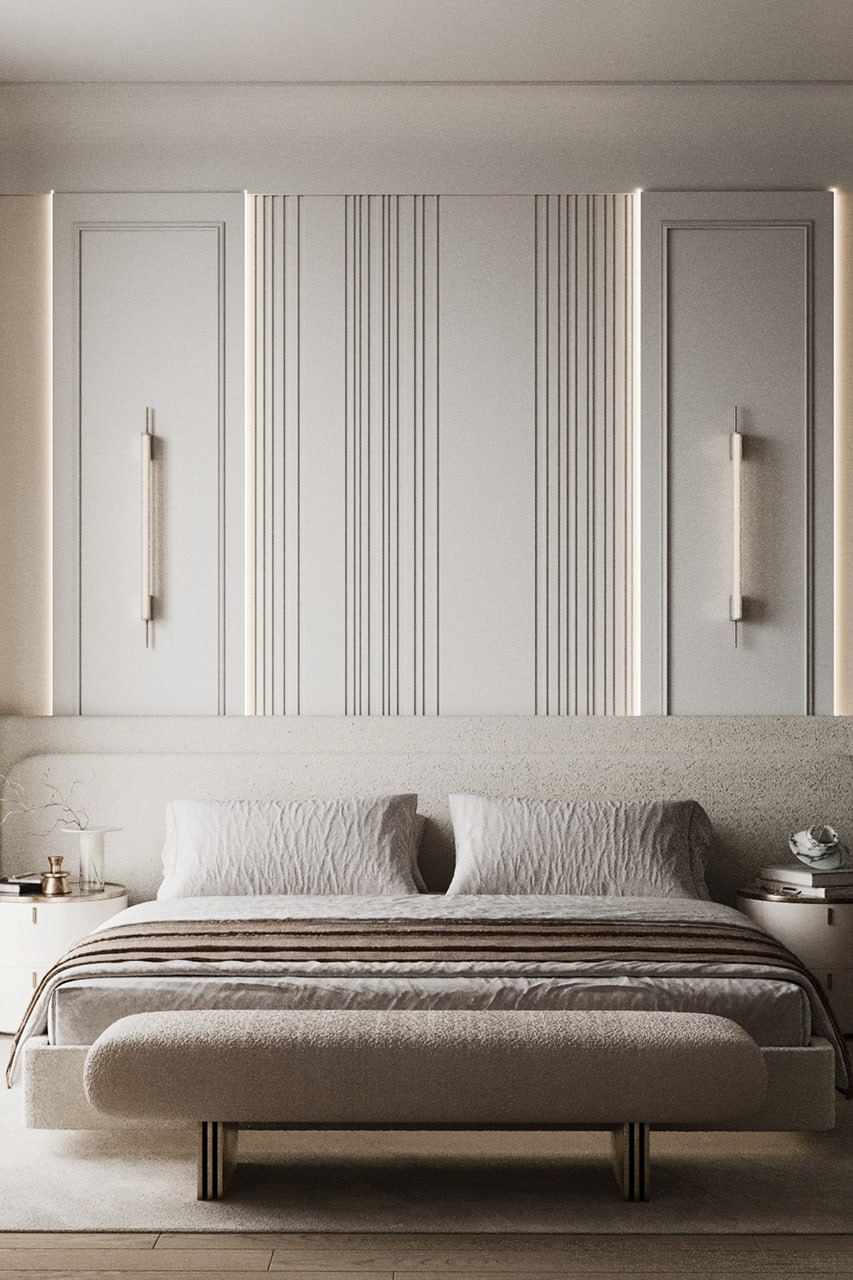 Интерьер элитной гостиной с дизайнерской мебелью и декором