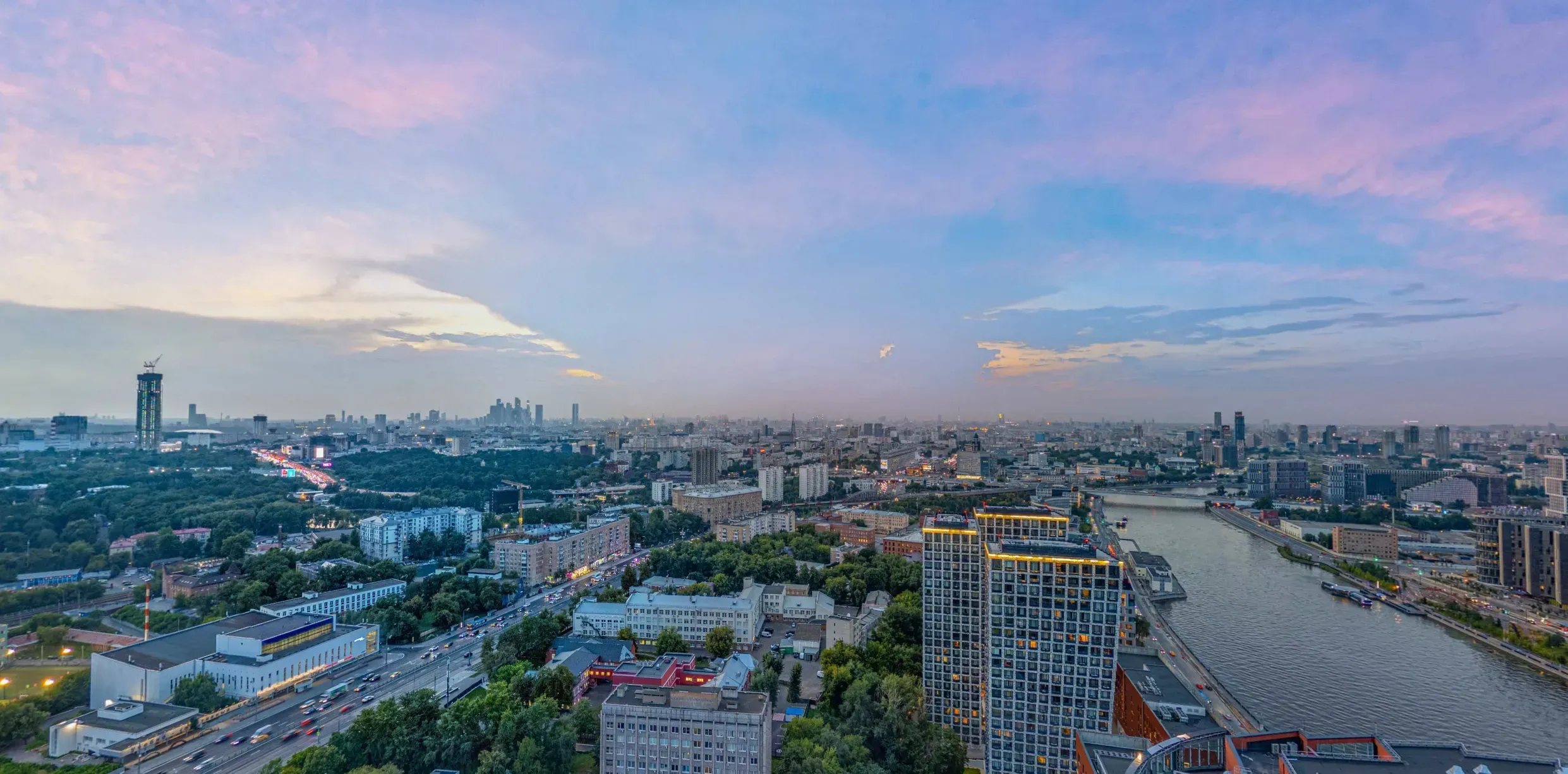 Вид на Москва-Сити из Stone Blik