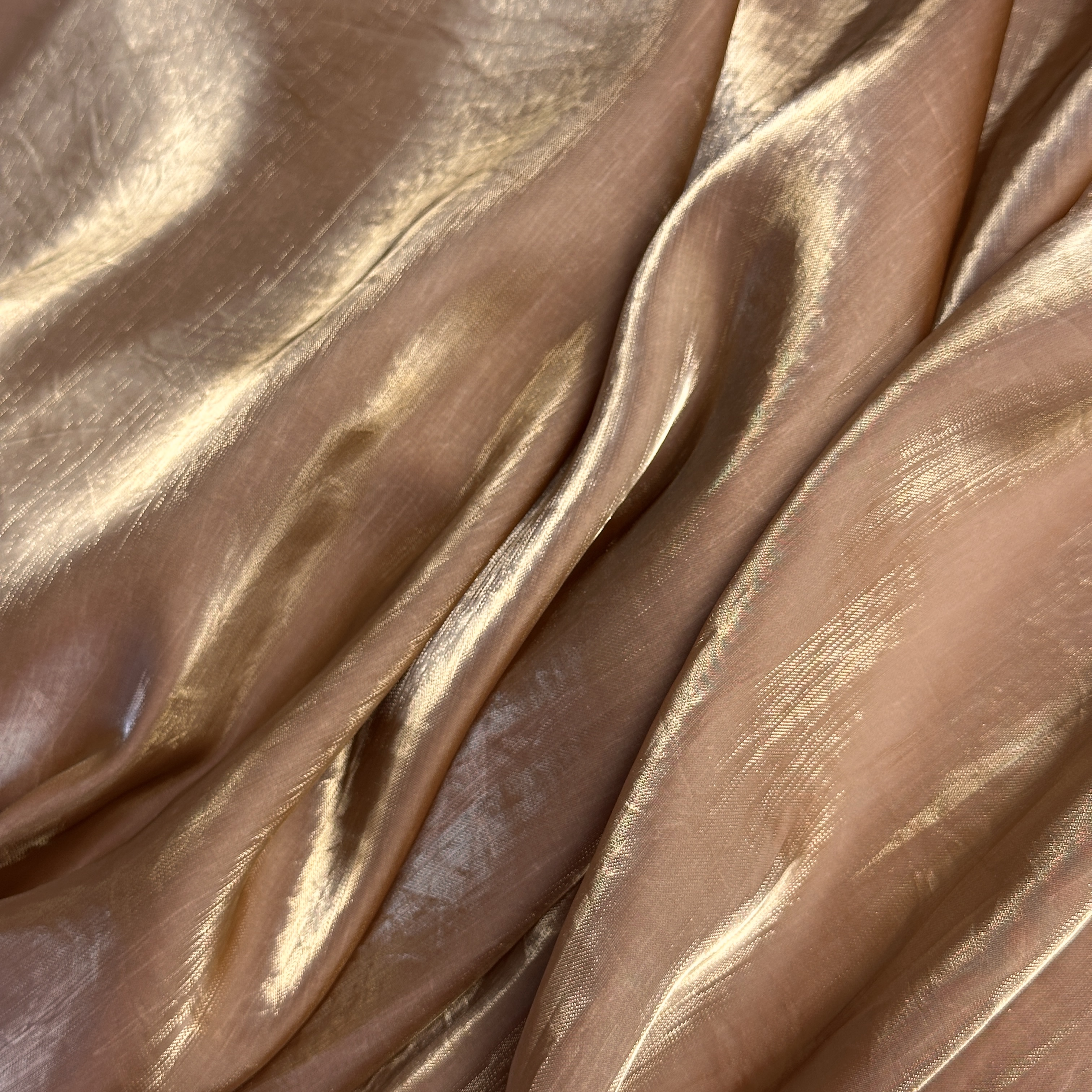 Органза крэш, золотистый мокко