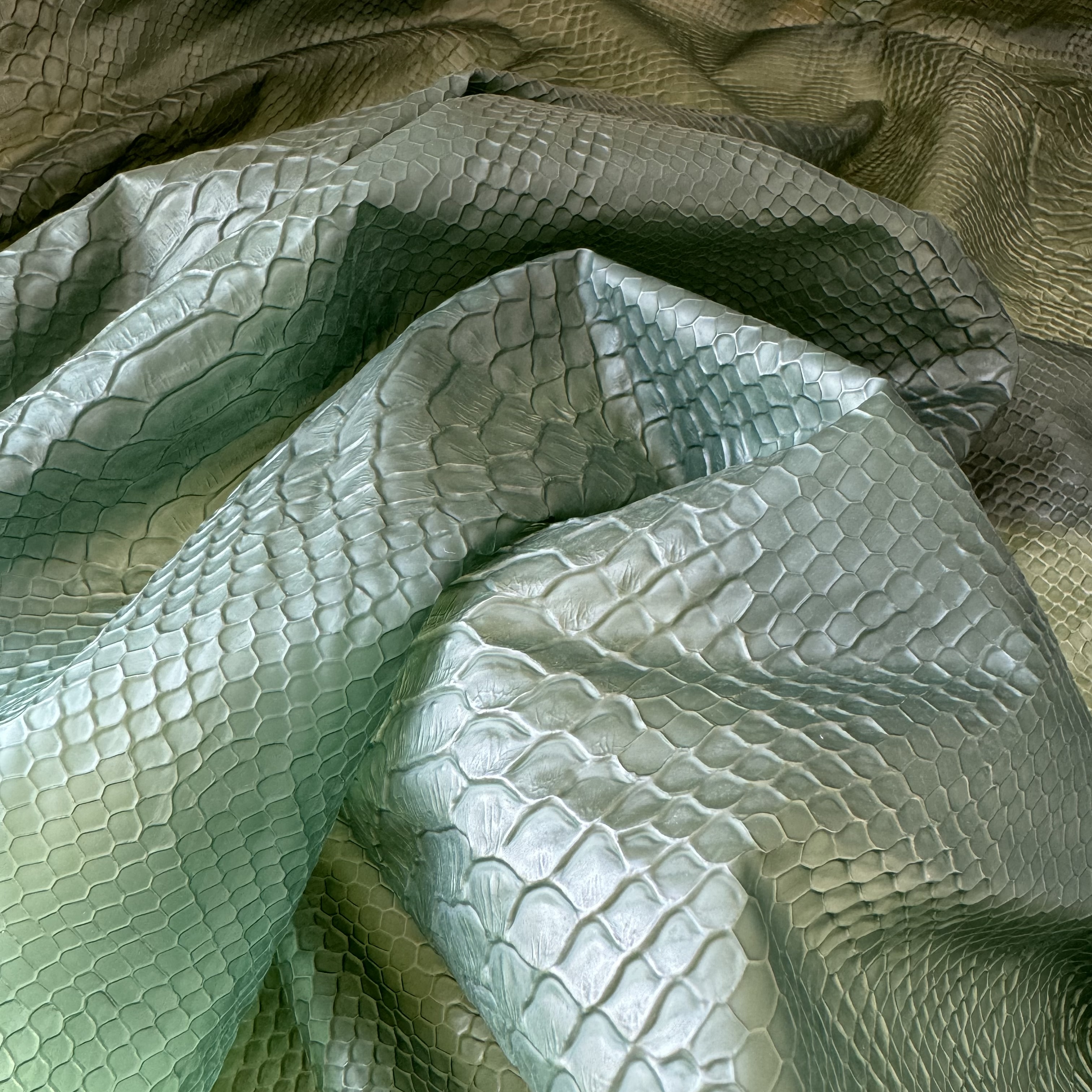 ТПУ пленка змея, зеленый