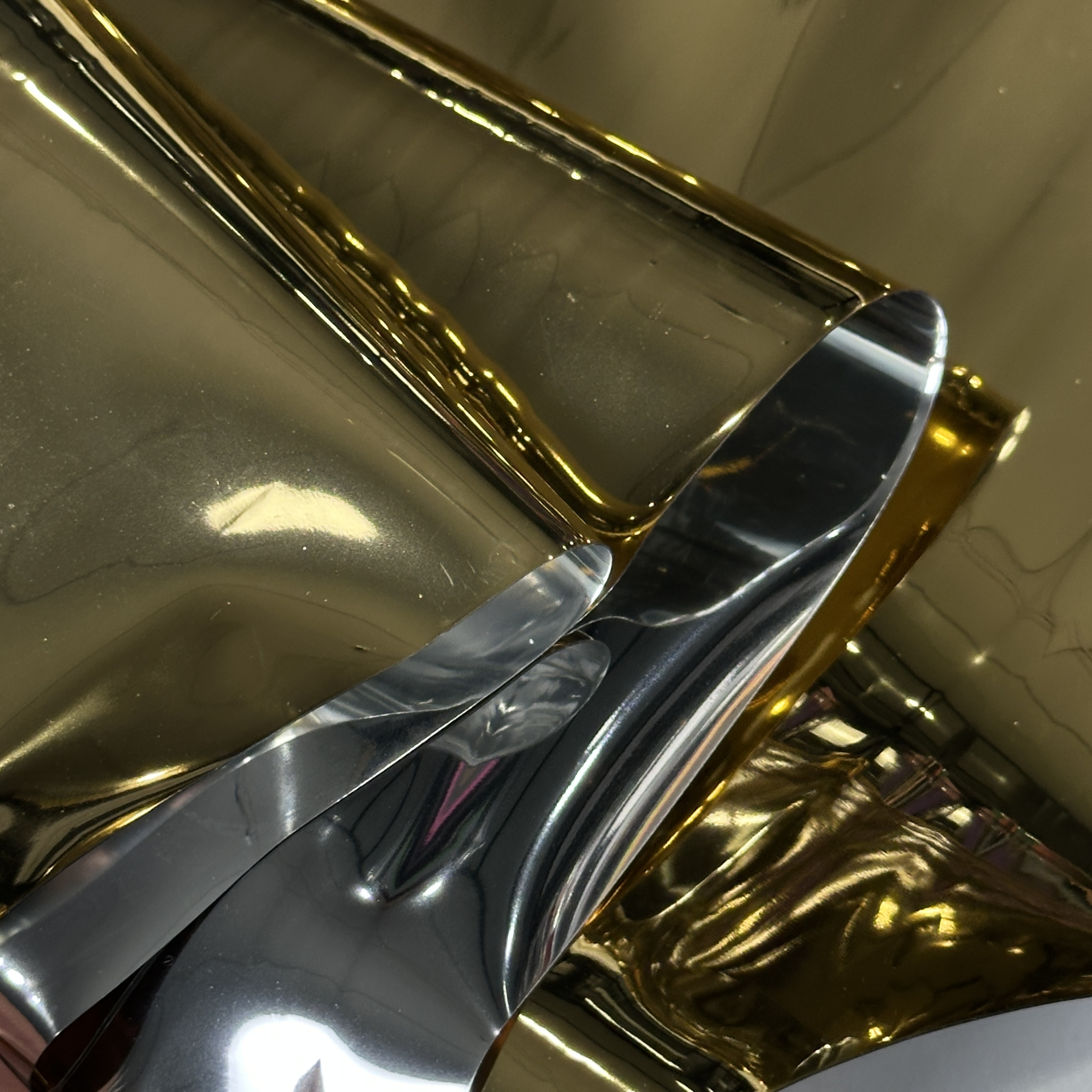 ТПУ пленка зеркало, серебро/золото