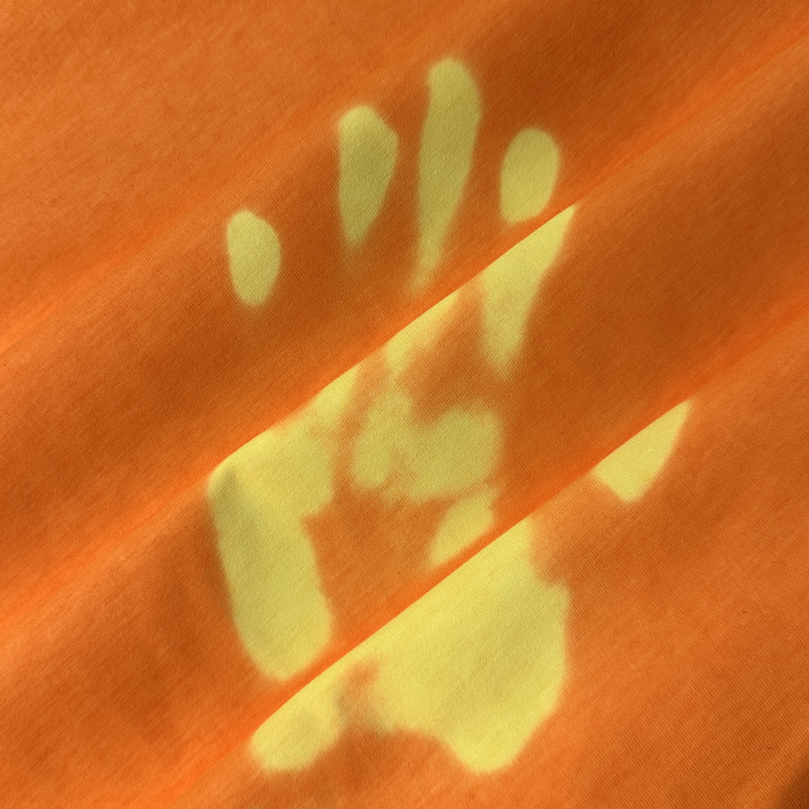 Термохромная кулирная гладь, оранжевый/желтый