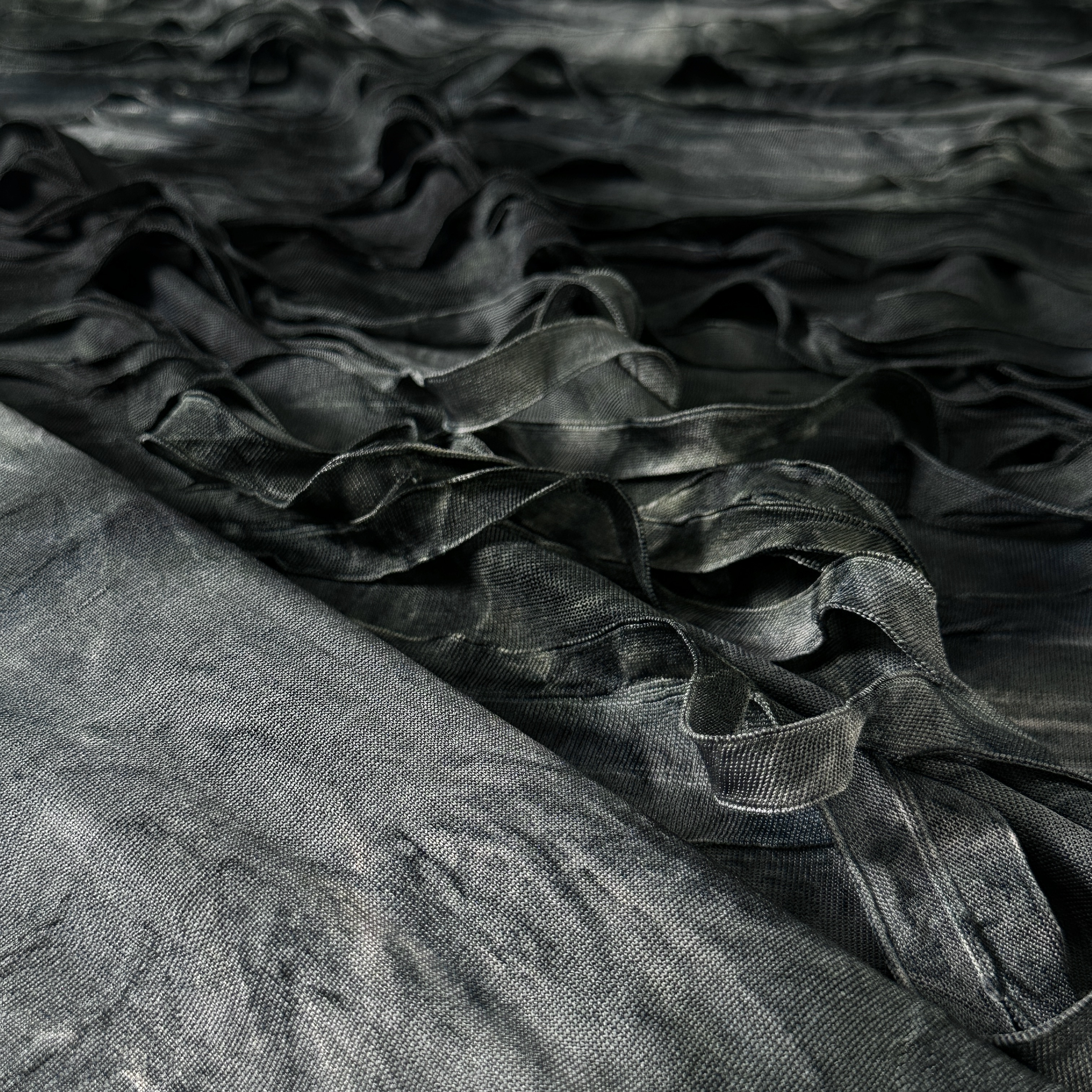 Трикотаж гранж, графит