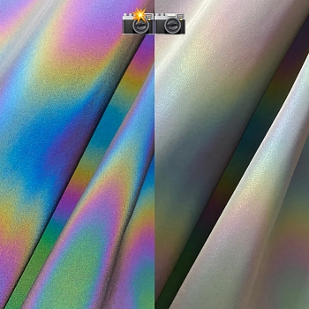Трикотаж светоотражающий бифлекс рефлектив, радужный