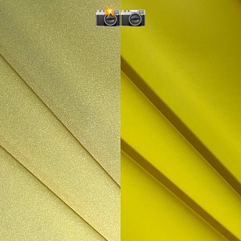 Трикотаж светоотражающий бифлекс рефлектив, жёлтый