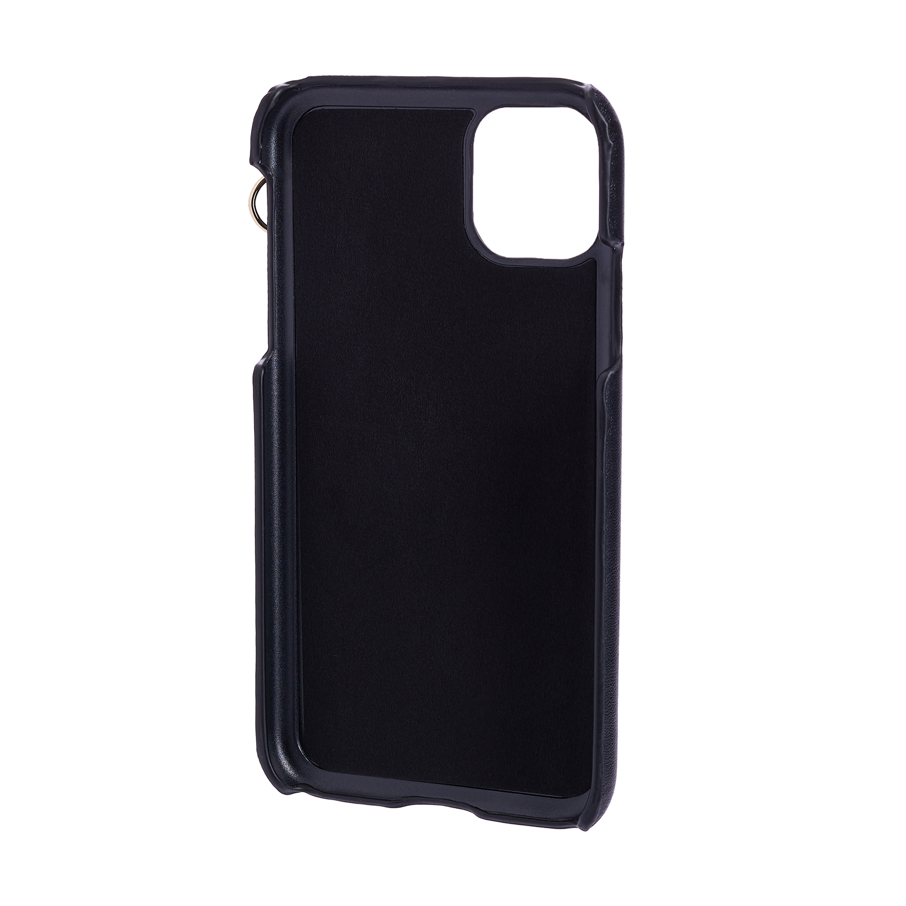 Чехол для смартфона Дизайн, iP - 11 черный, фэшн, цепочка c черной кожей и кулоном - #3
