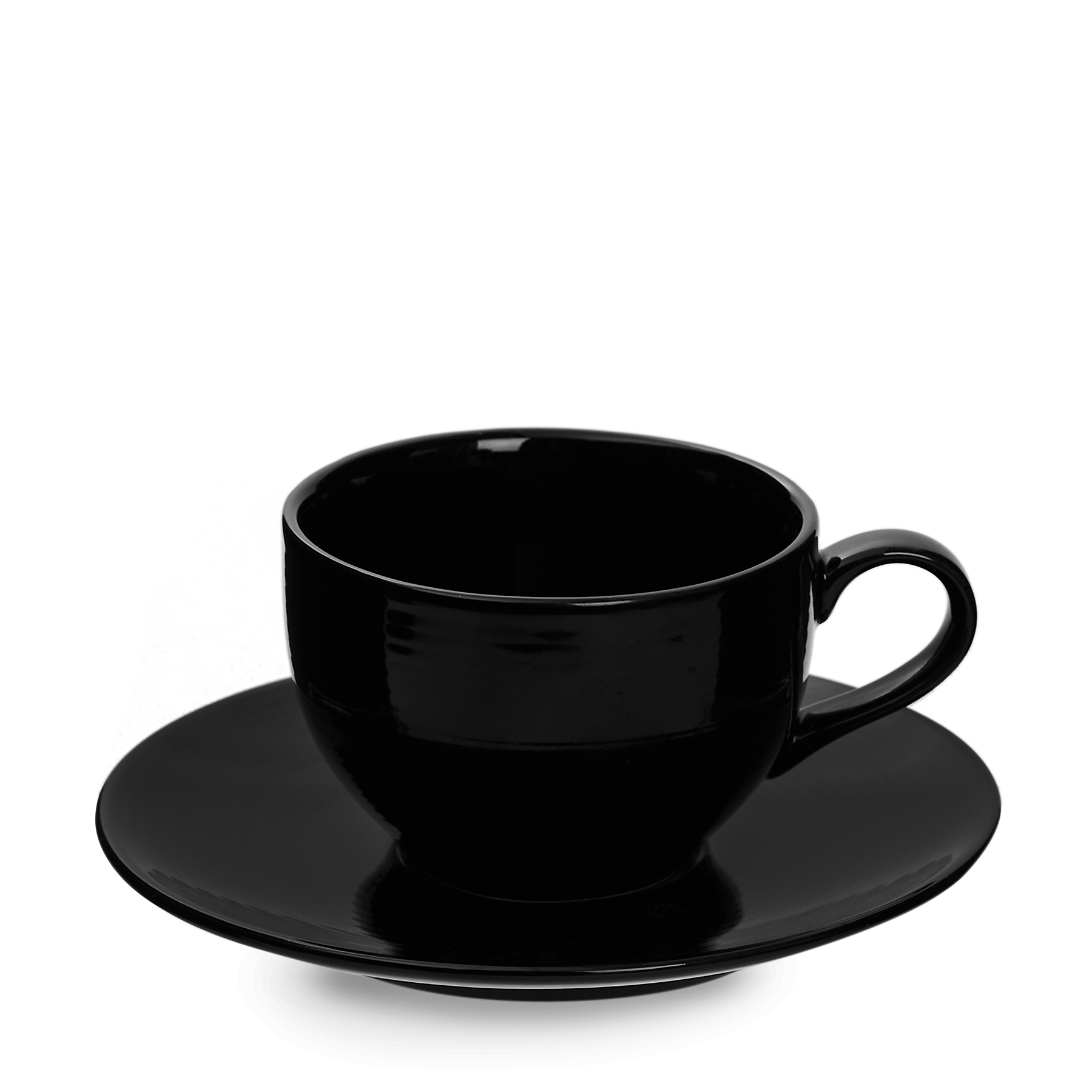 Кофейный набор из фарфора "Блан нуар", 2 предмета, 130 мл, 13 см - #2