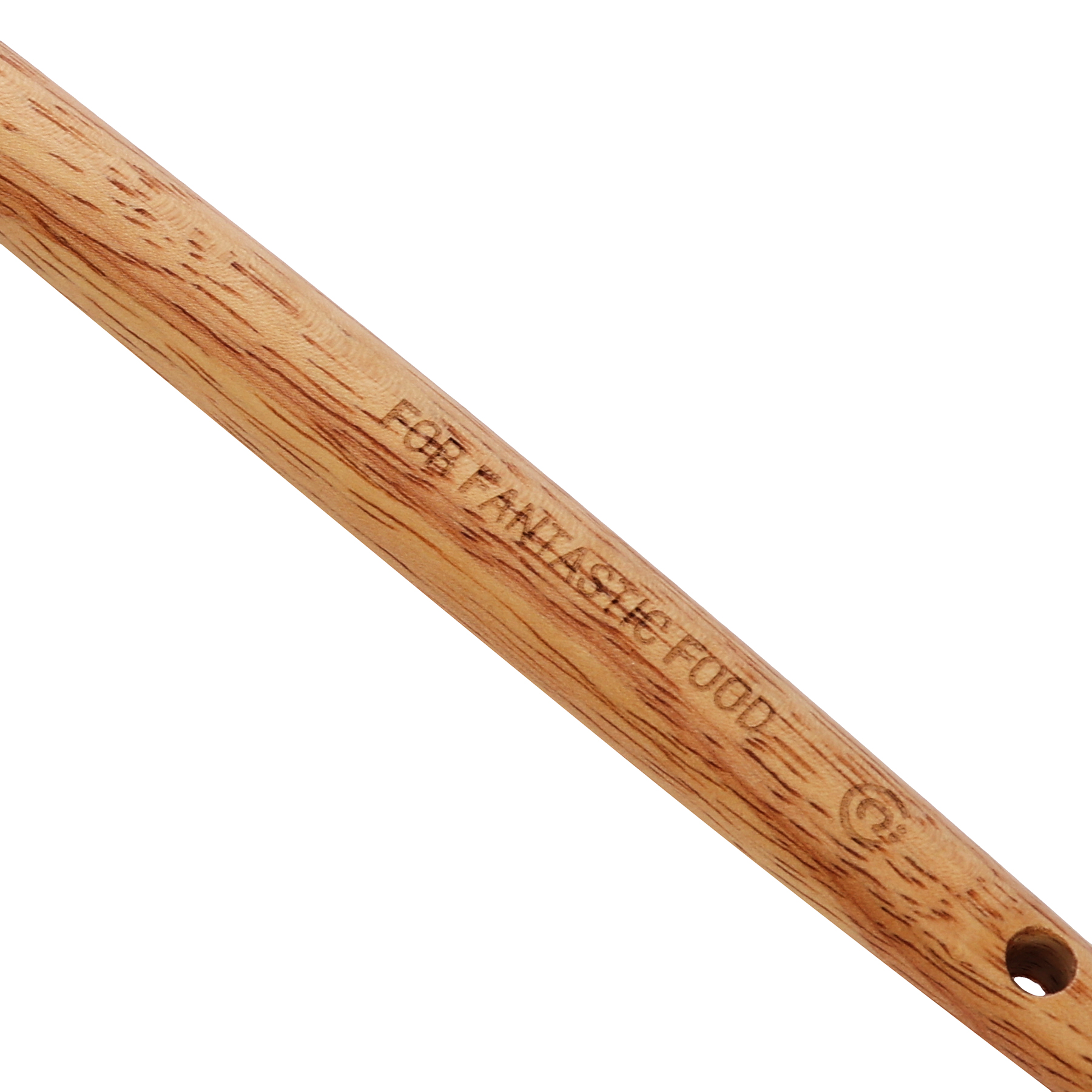 Силиконовая лопатка узкая, деревянная ручка - #3