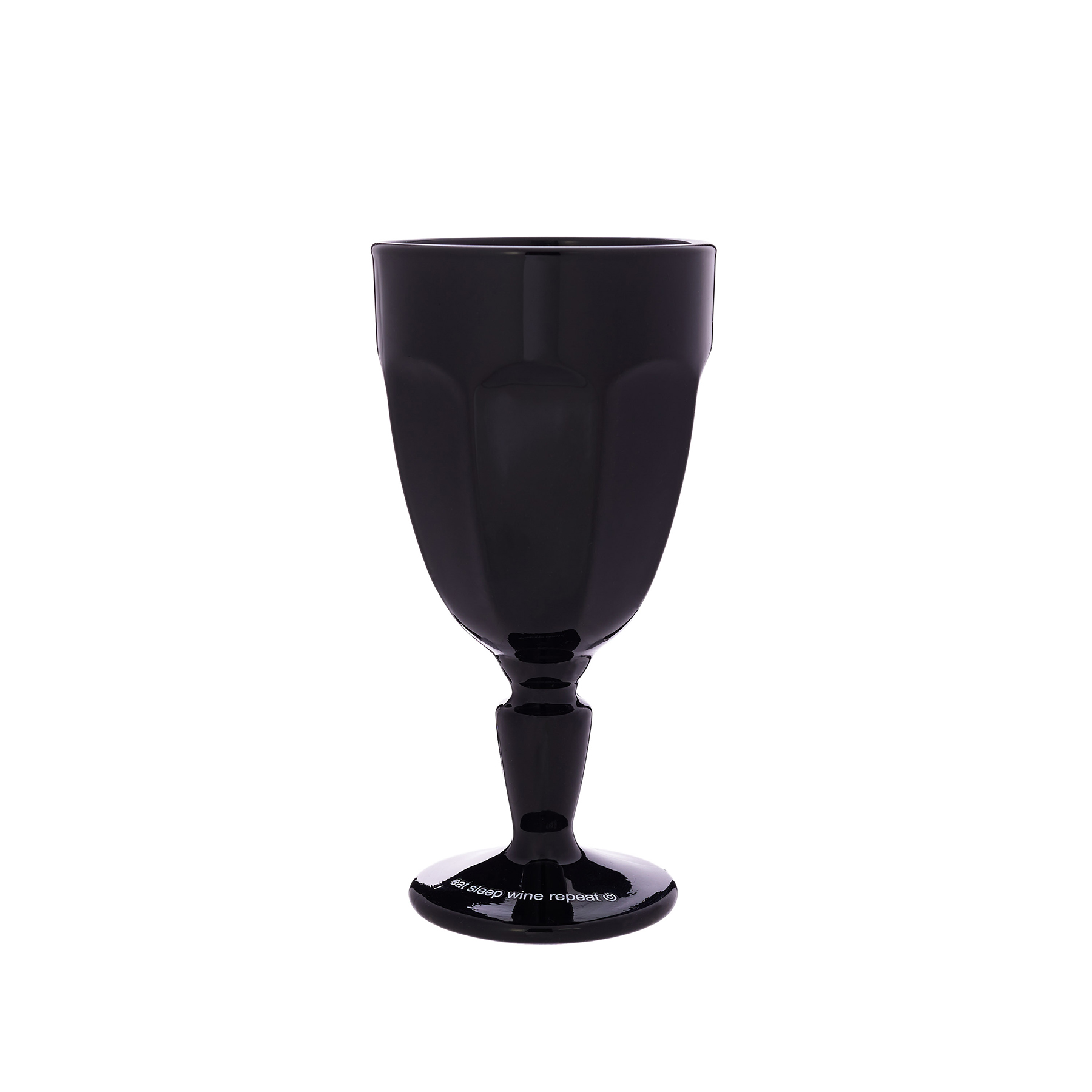 Фужер для вина стеклянный 235 мл, черного цвета