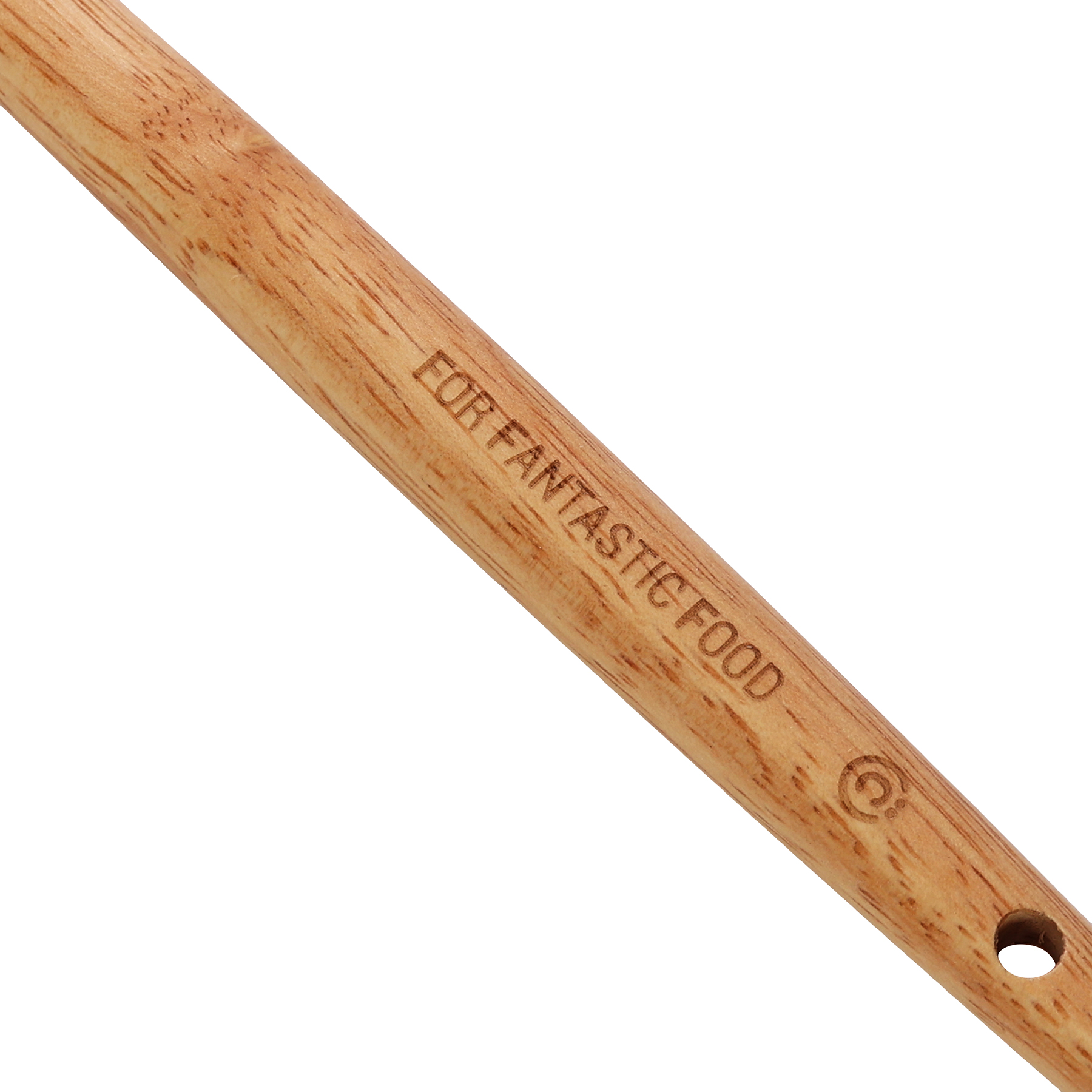 Лопатка силиконовая с прорезями, деревянная ручка - #3