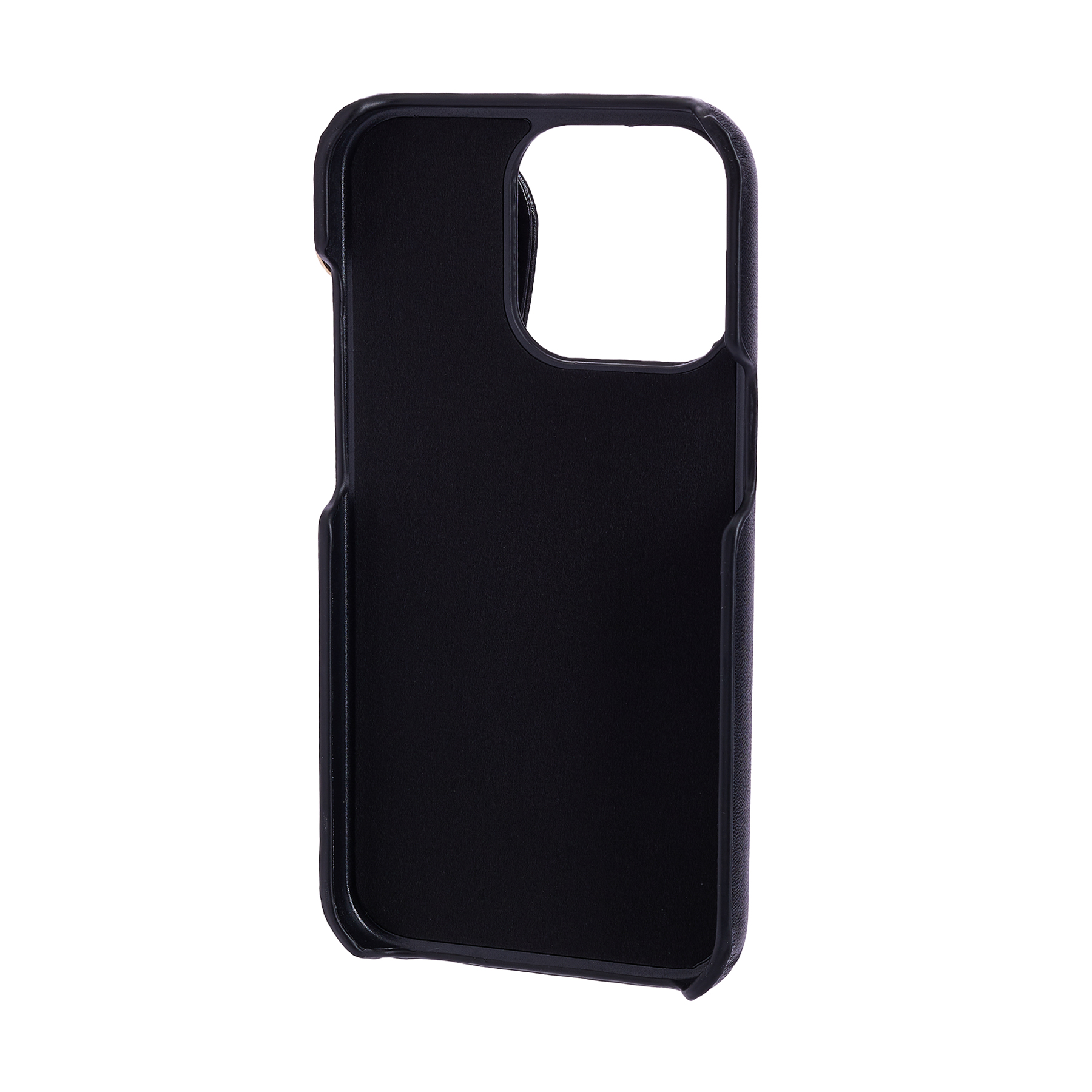 Чехол для смартфона Дизайн, iP - 13 pro, черный, фэшн, цепочка c черной кожей и кулоном - #3