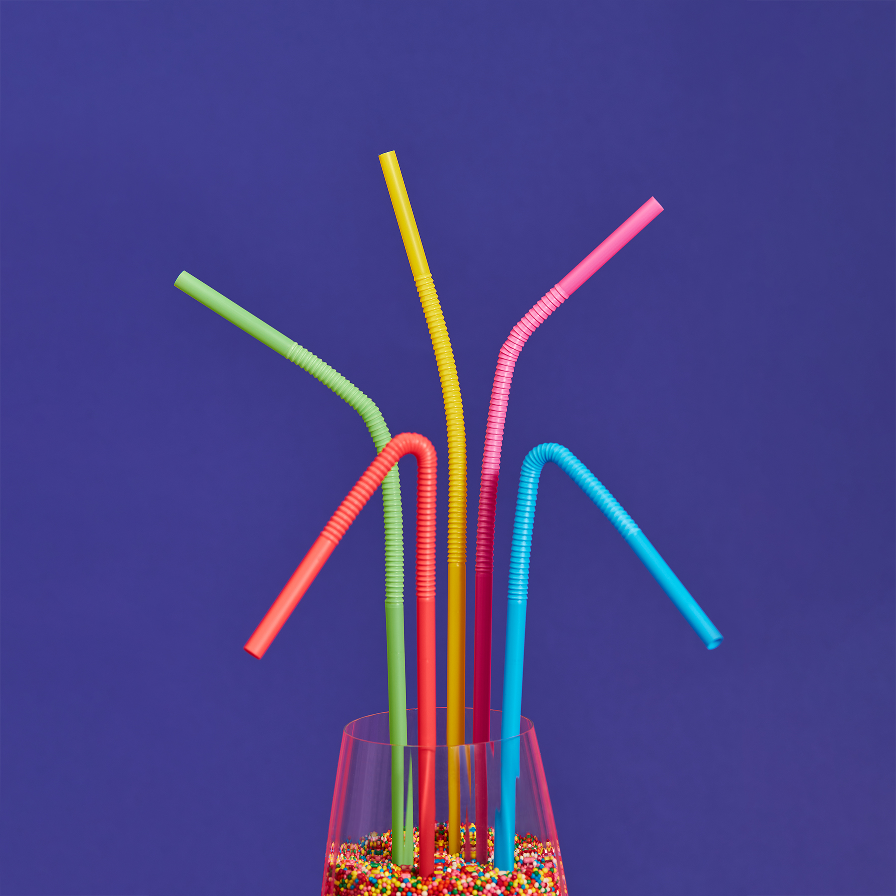 Трубочки для напитков 20шт, 265x5мм, "Фантазия", цветные - #6