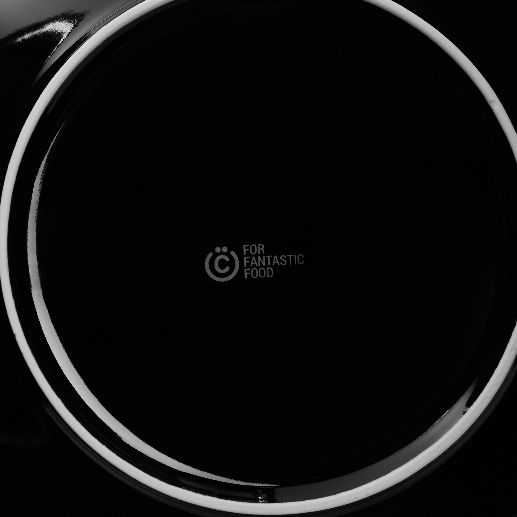 Тарелка для закусок из фарфора "Блан нуар", 22,5 см, цвет черный - #4