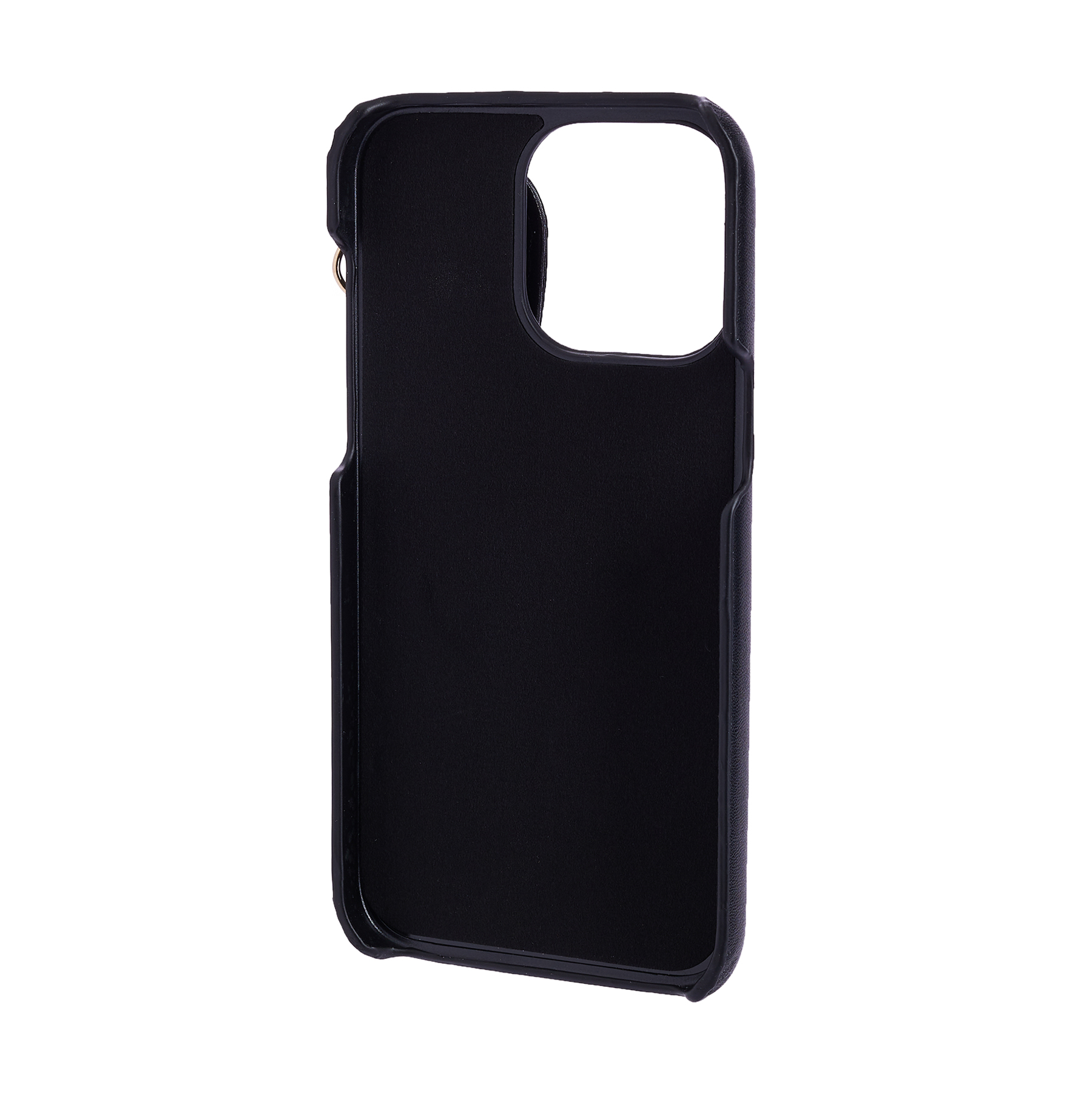 Чехол для смартфона Дизайн, iP - 14 pro max, черный, фэшн, цепочка c черной кожей и кулоном - #3