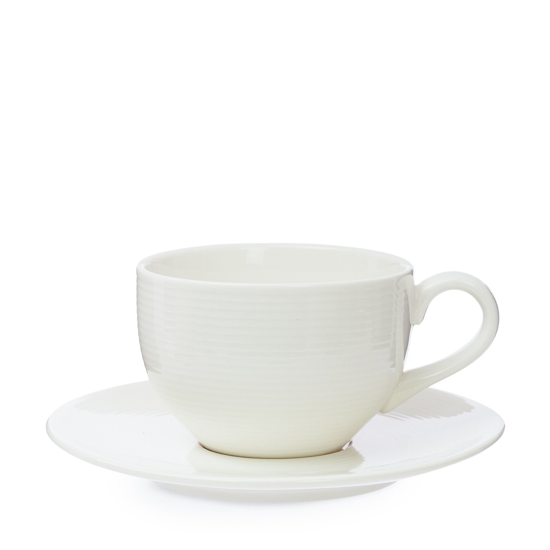 Чайный набор из фарфора "Блан нуар", 2 предмета, 220 мл, 15 см - #2