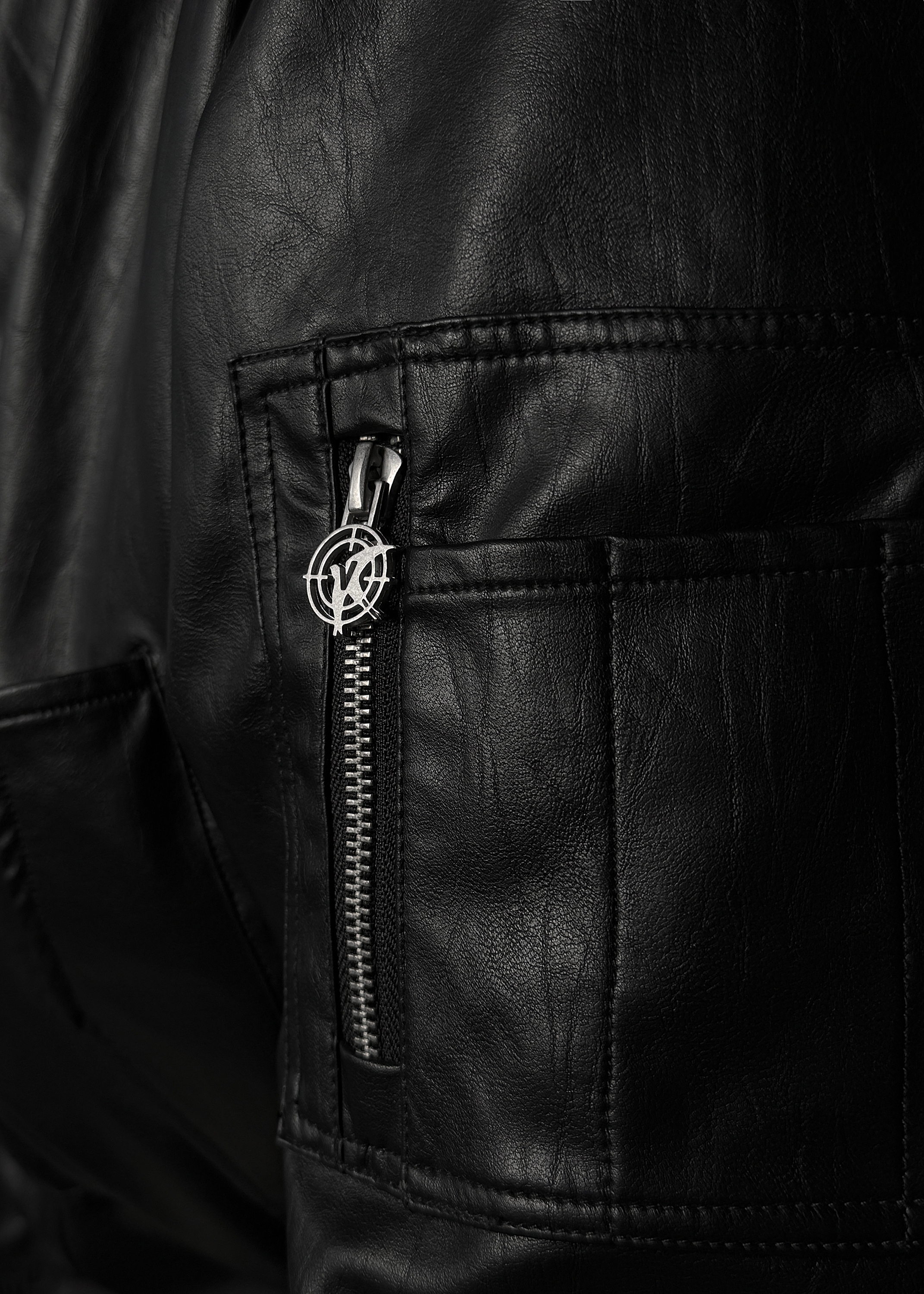 Кожаный бомбер «OPG» - 10